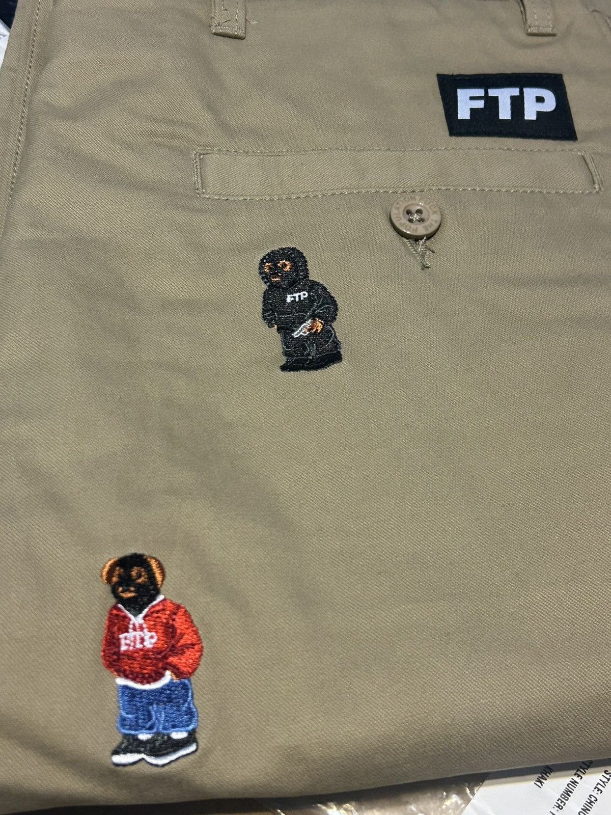 Fuck The Population Khaki Bear Chino Pants size 32 Size US 32 / EU 48 - 4 Thumbnail