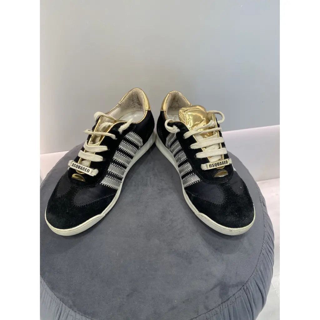 Dsquared2 Dsquared2 New Runner Sneakers Black/Gold – Italy – Size 37 Size US 6.5 / IT 36.5 - 1 Thumbnail