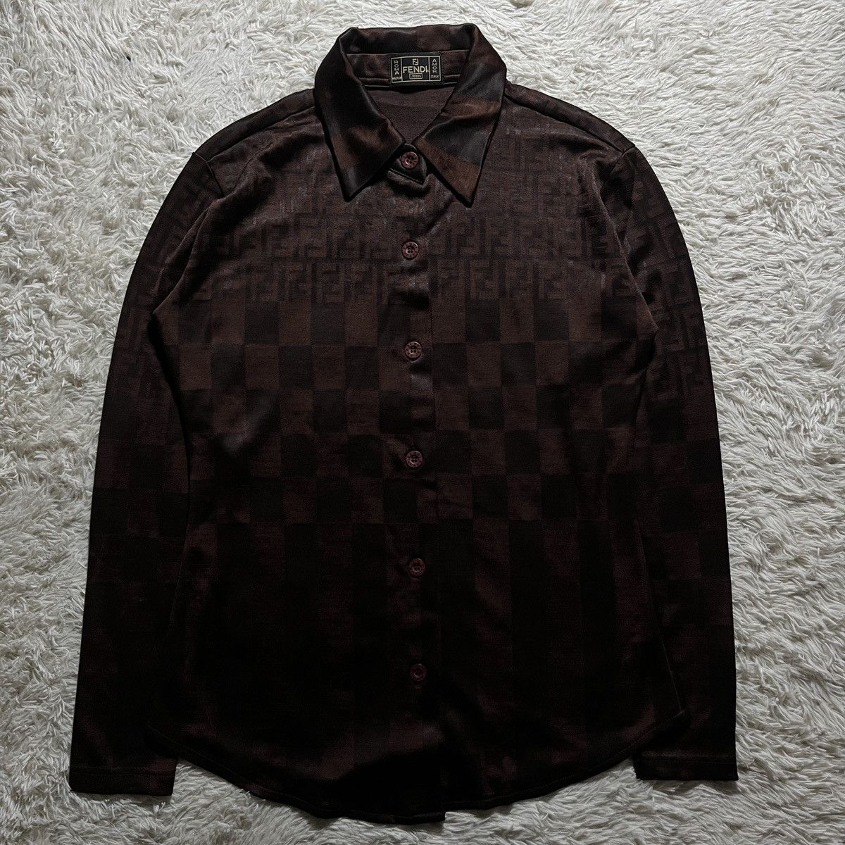 Fendi Vintage Fendi Monogram Button-up Shirt Size US M / EU 48-50 / 2 - 1 Thumbnail