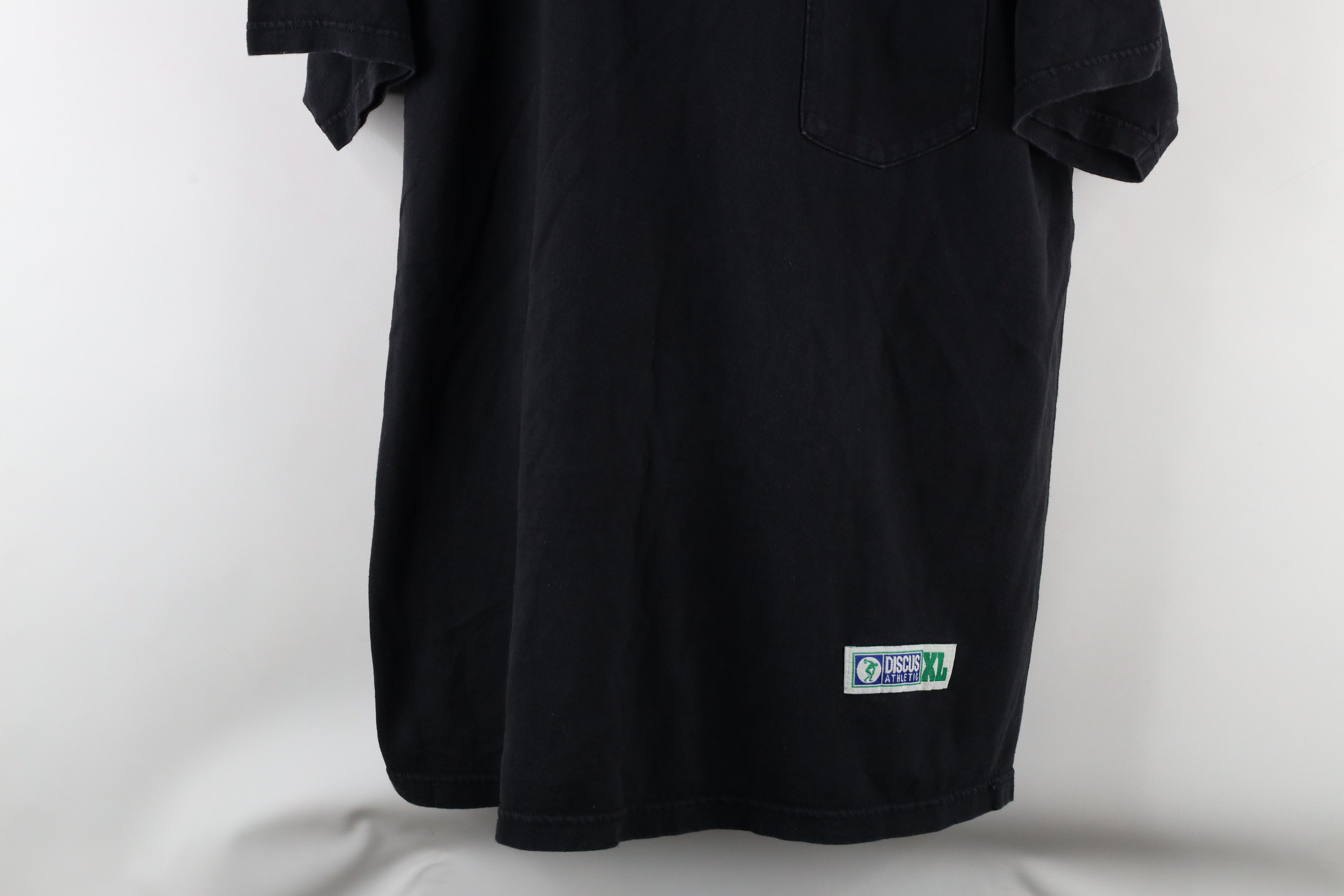 Vintage Vintage 90s Streetwear Heavyweight T-Shirt Black Cotton Size US XL / EU 56 / 4 - 3 Thumbnail