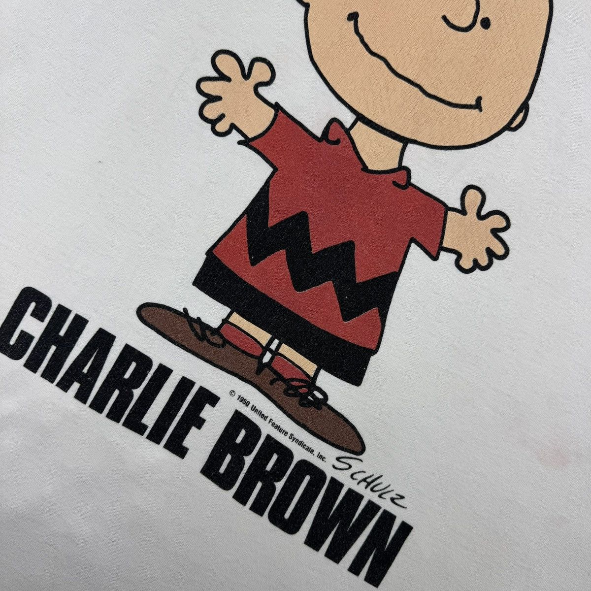 Vintage Vintage Cartoon Peanuts Charlie Brown Graphic T-shirt Size US L / EU 52-54 / 3 - 8 Thumbnail