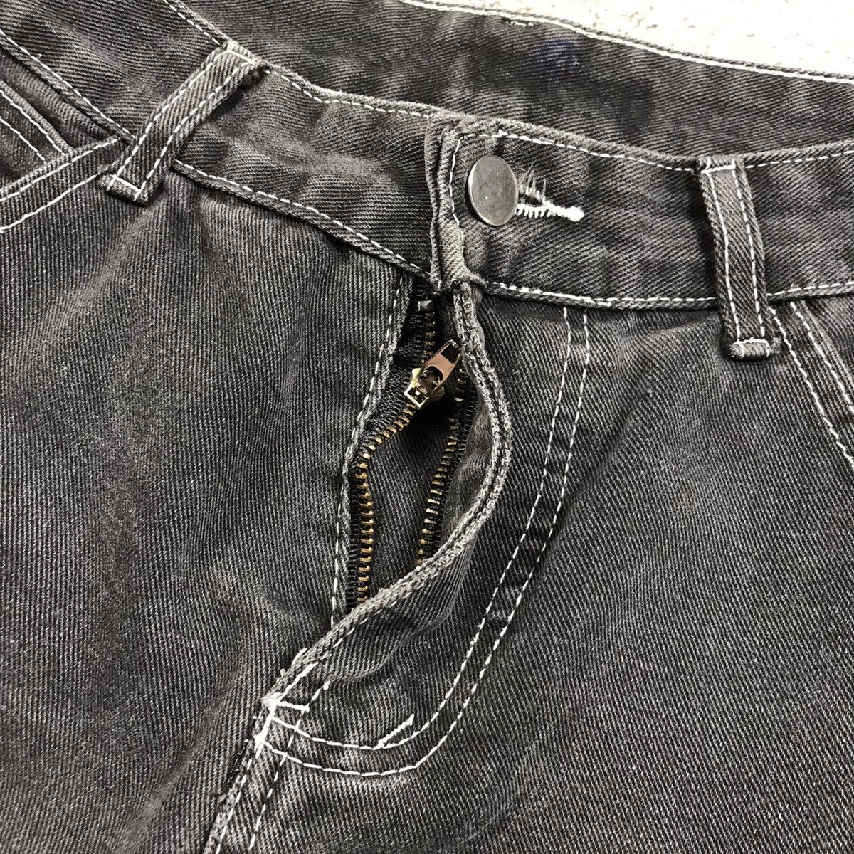 Vintage Vintage 90s Distressed Baggy Jeans Skeleton Print Skate 26 Size 26" / US 2 / IT 38 - 4 Thumbnail