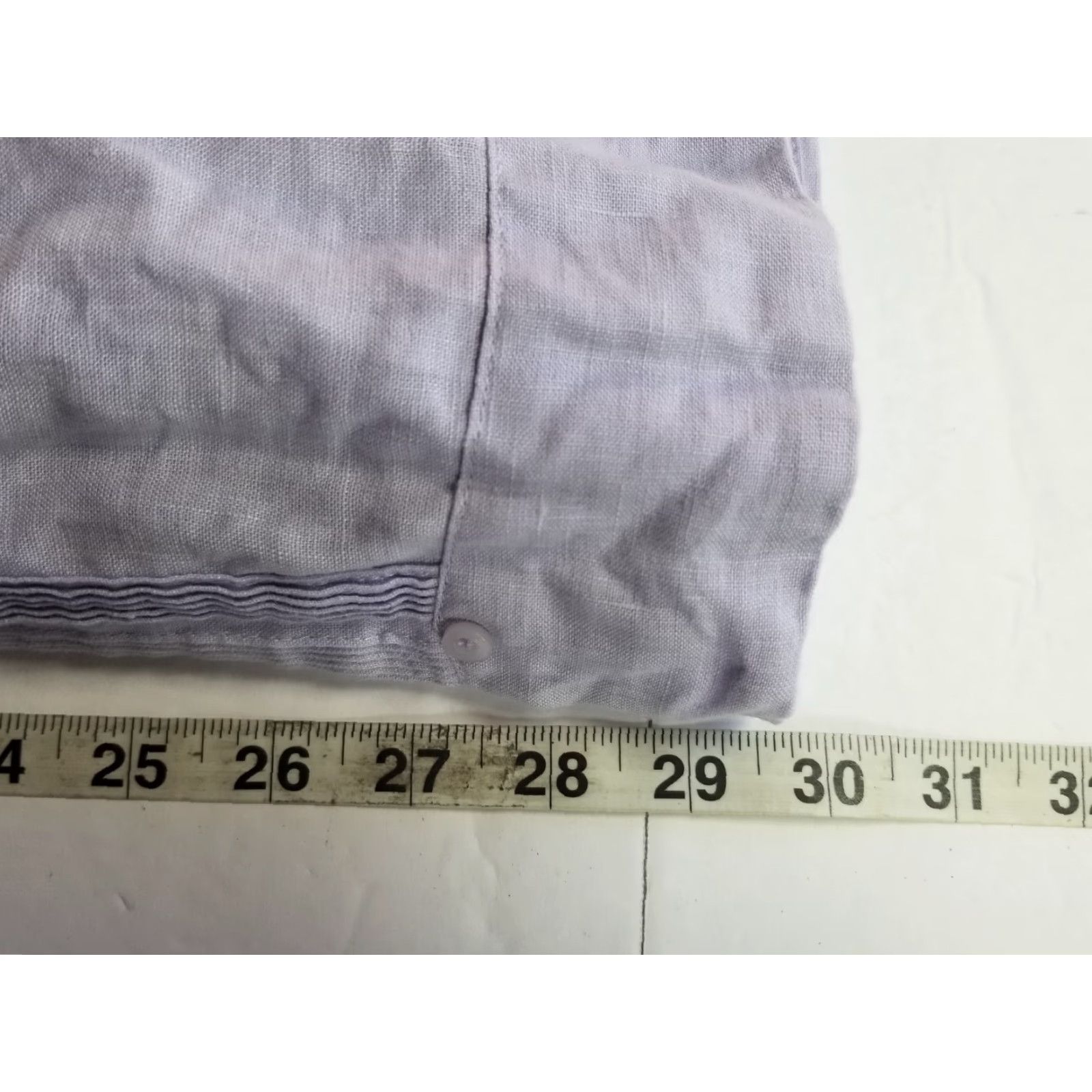 Vintage My Cuban Store 100% Linen Long Sleeve Button Up Guayabera Shirt Large Purple Mens Wedding Casual Size US L / EU 52-54 / 3 - 6 Thumbnail