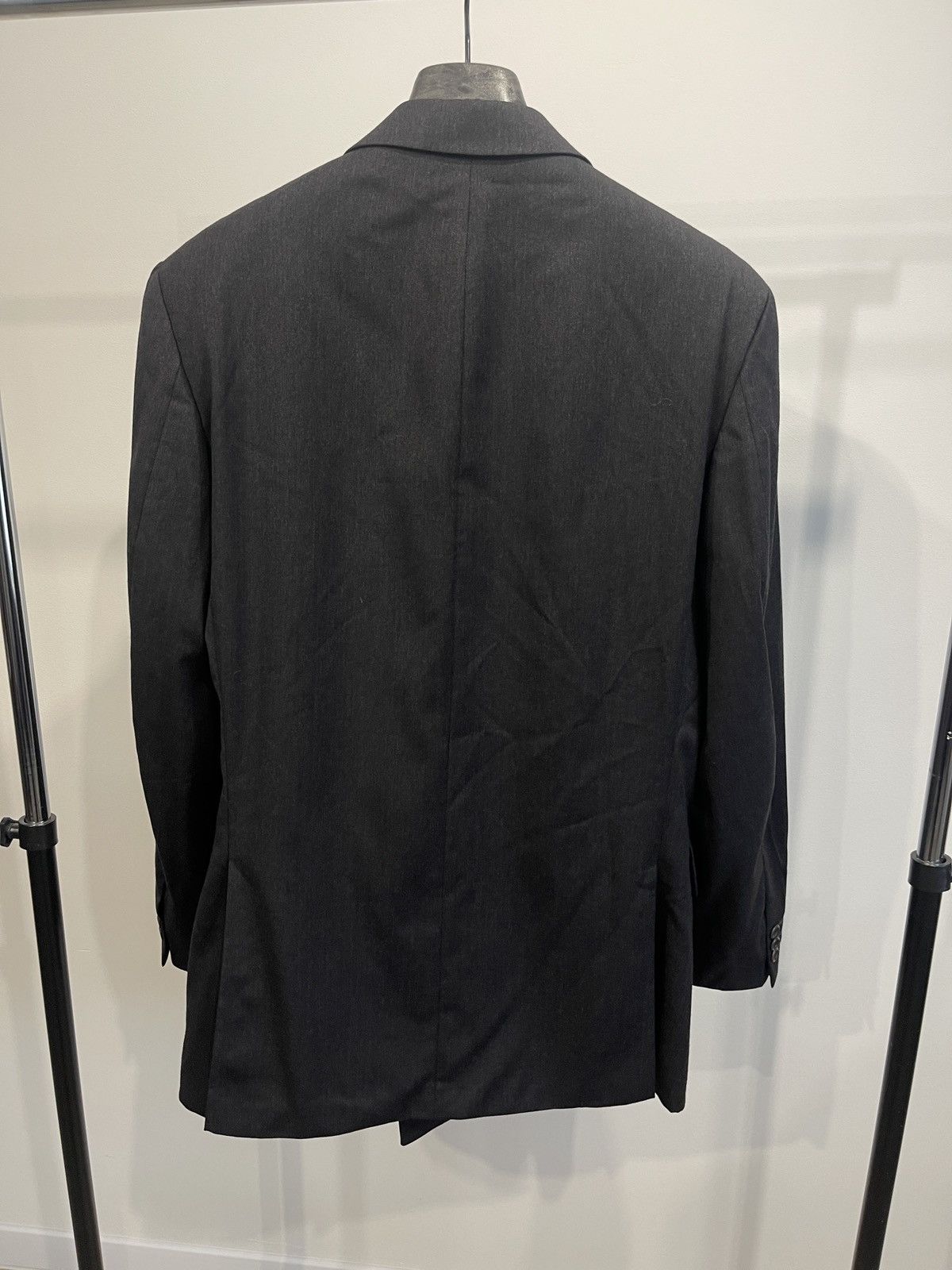 Hugo Boss Vintage double-breasted jacket blazer hugo boss dark gray 40 Size 40L - 4 Thumbnail