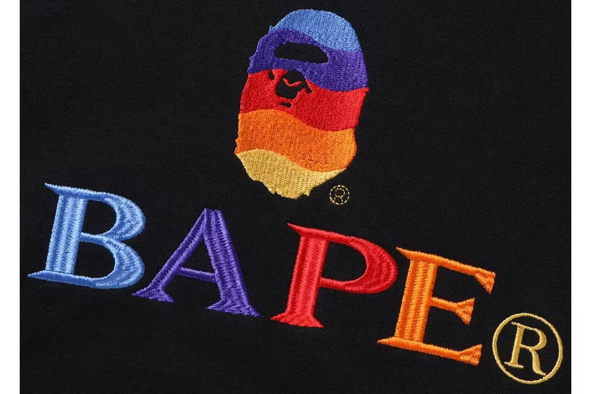 Bape SALE🔥BAPE Embroidery Loose Fit Pullover Hoodie Black Size US XL / EU 56 / 4 - 3 Thumbnail