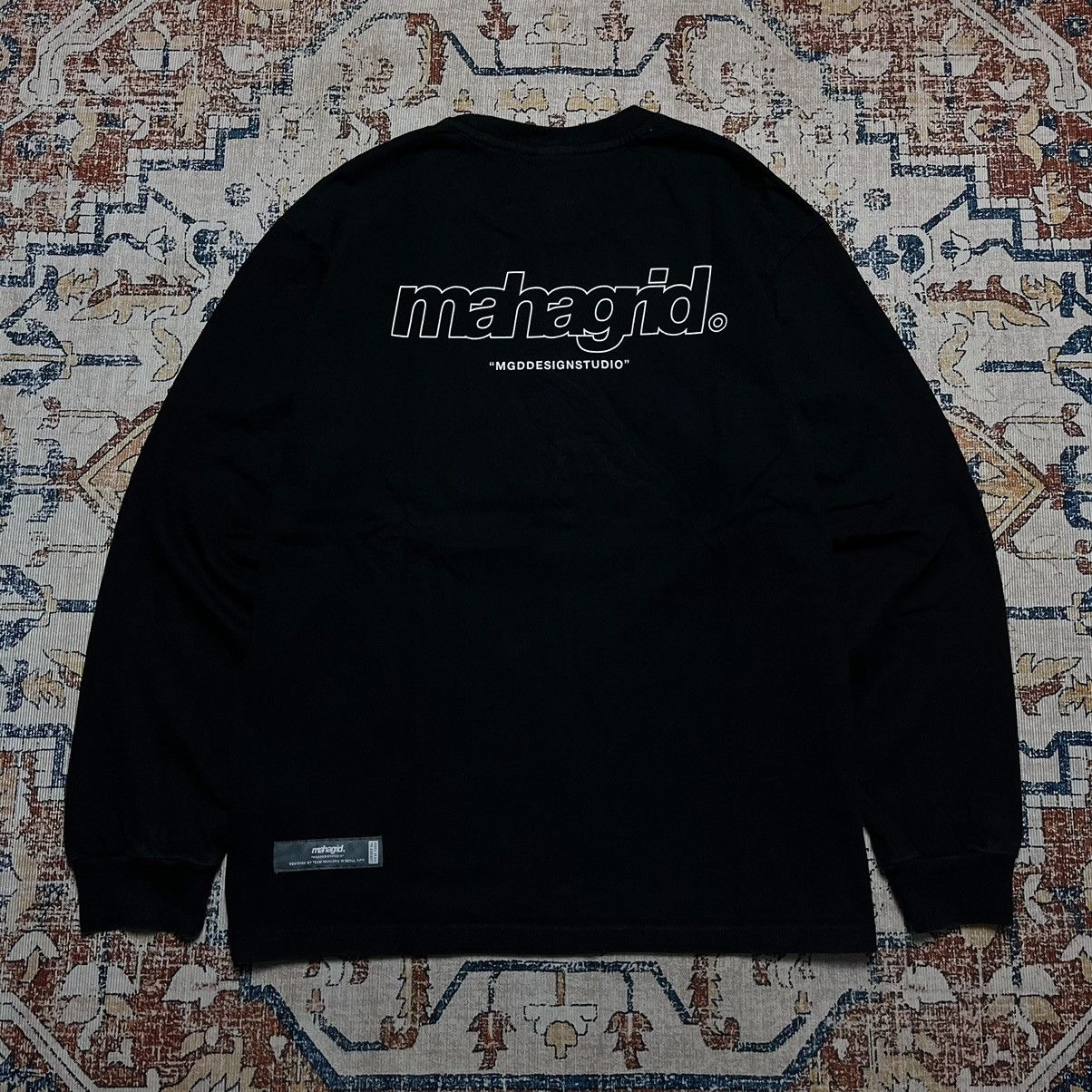 Japanese Brand Mahagrid Design Studio Big Logo Longsleeve Tee Size US M / EU 48-50 / 2 - 2 Thumbnail