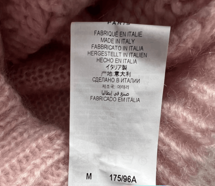 Saint Laurent Paris SAINT LAURENT Pink Crew Neck Intarsia Sweater K33 Size US M / EU 48-50 / 2 - 3 Thumbnail