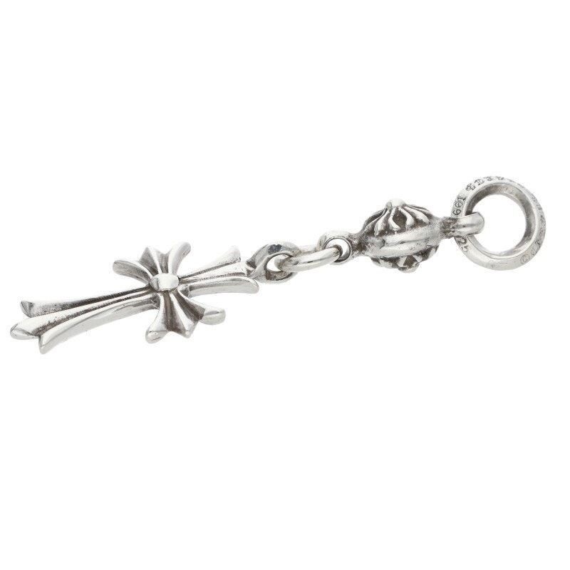 Chrome Hearts Chrome Hearts Silver Tiny CH Cross Charm Necklace Size ONE SIZE - 5 Thumbnail