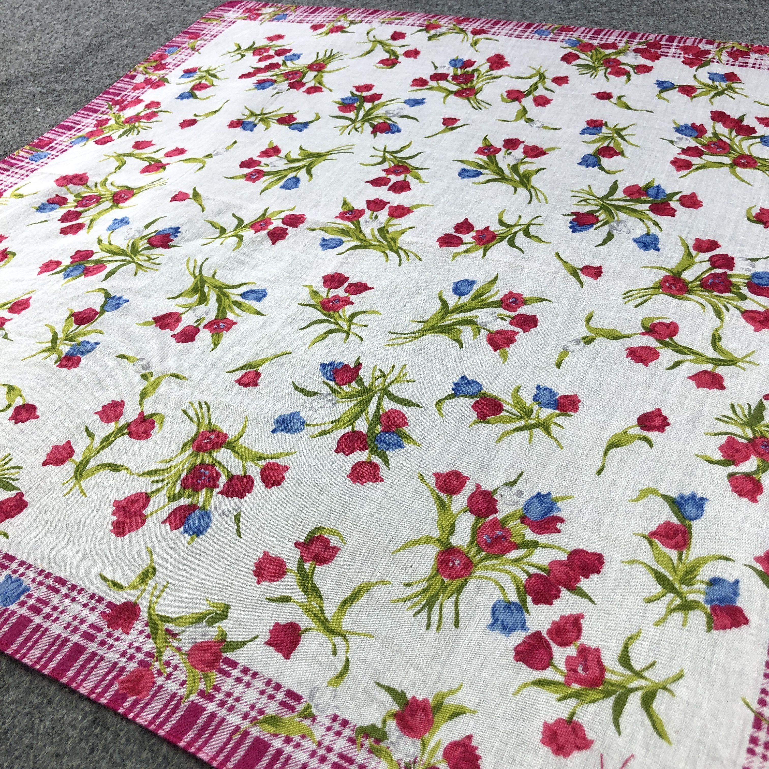 Kenzo × Vintage Kenzo Floral Handkerchief Neckerchief Bandana H2474 Size ONE SIZE - 3 Thumbnail