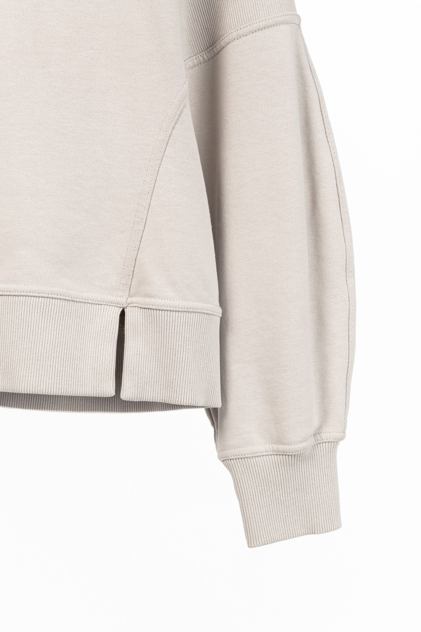 Burberry Burberry Beige Cotton French-Terry Ribbed-Trim Sweatshirt Size S / US 4 / IT 40 - 6 Thumbnail