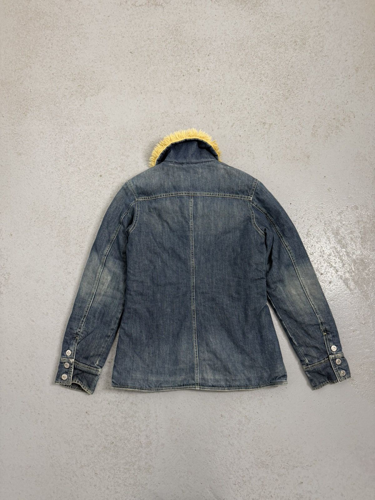 Diesel Vintage Diesel Fur Deconstructed Belted Denim Jacket Size L / US 10 / IT 46 - 13 Thumbnail