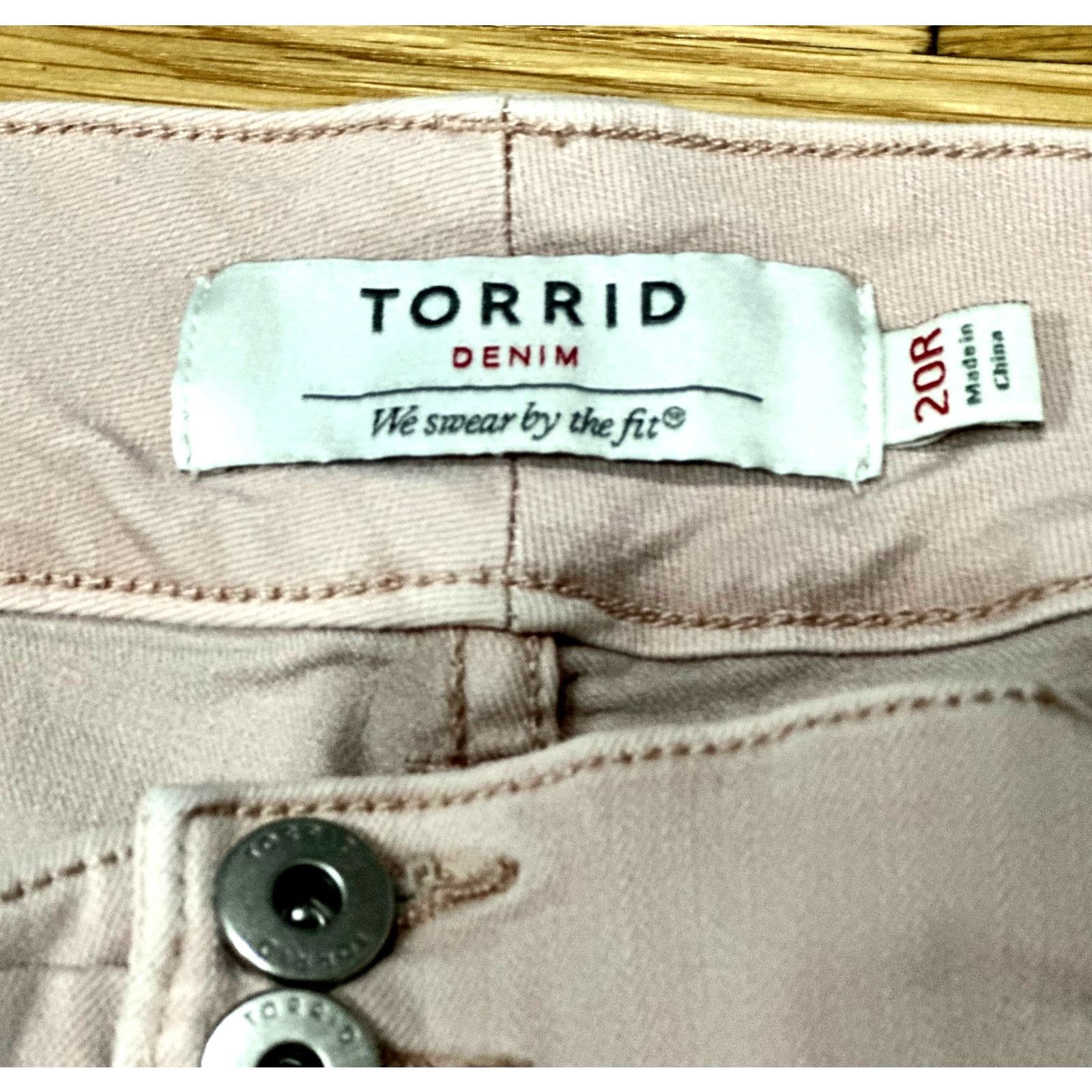 Other Torrid Womens Plus Slim Leg Stretch Designer Jeans Pink 20R Size 42" / US 20 - 5 Thumbnail