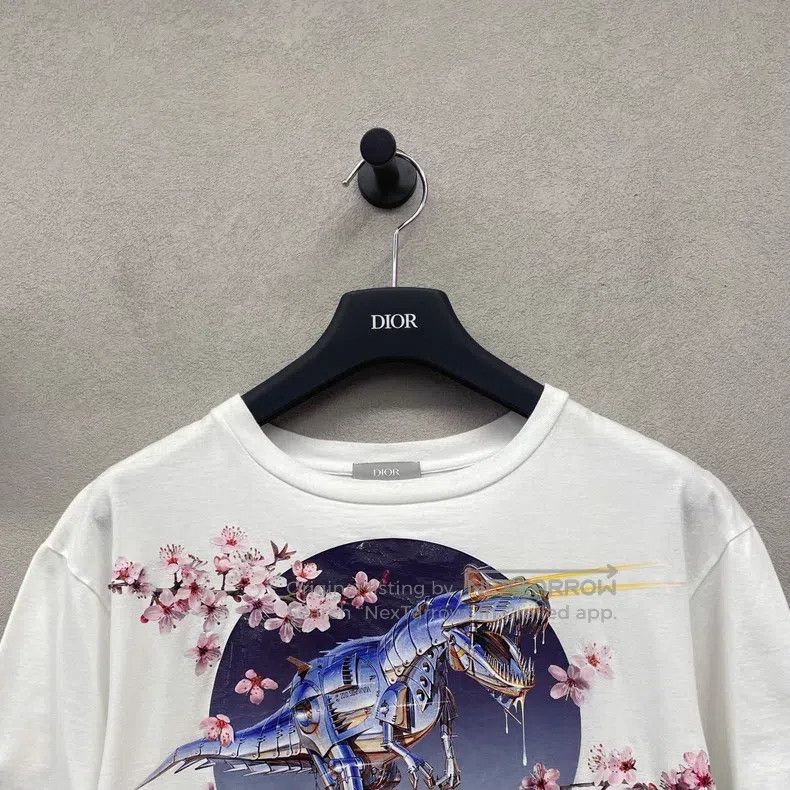 Dior Dior Cherry Blossom Dinosaur Short Sleeve Size US XXS / EU 40 - 4 Thumbnail