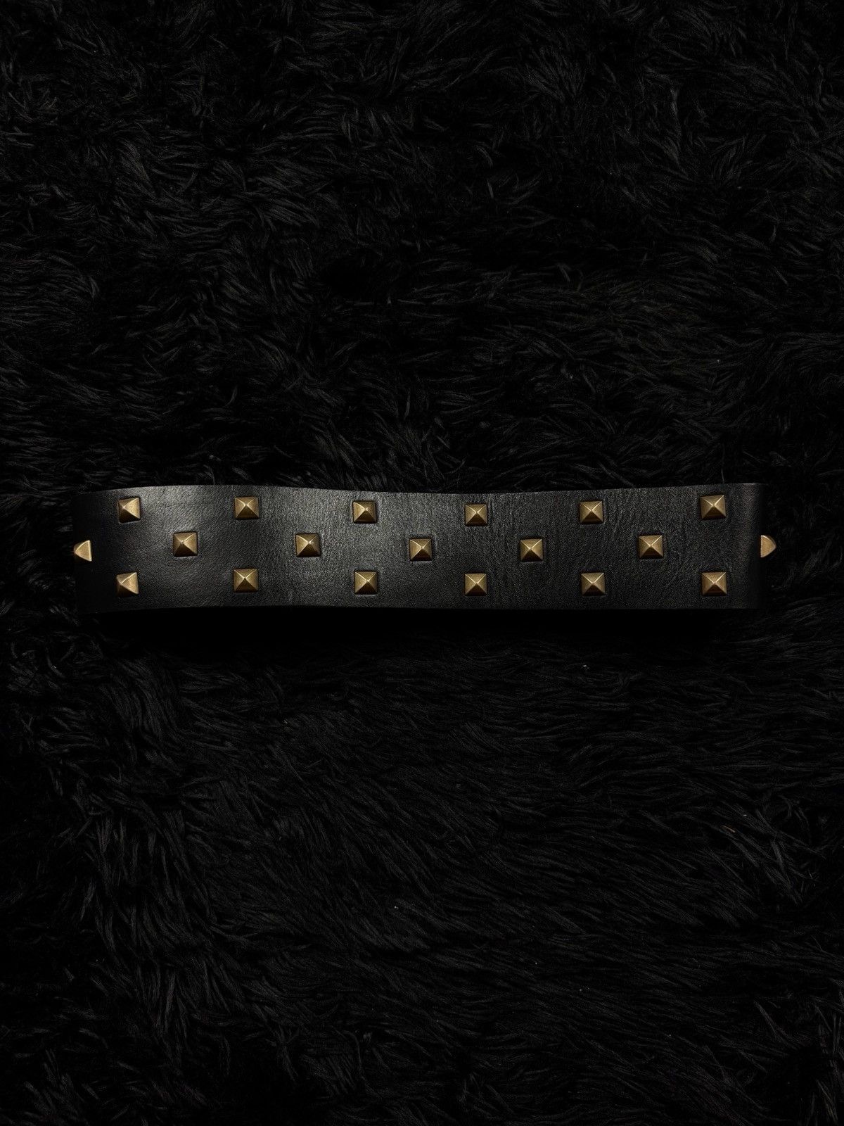Allsaints Allsaints Avantgarde Archive Double Pyramids Leather Belt Size ONE SIZE - 8 Thumbnail