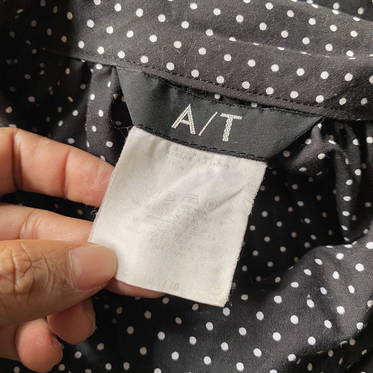 Japanese Brand A/T Black Dot Blouse with Peter Pan Collar Size S / US 4 / IT 40 - 12 Thumbnail