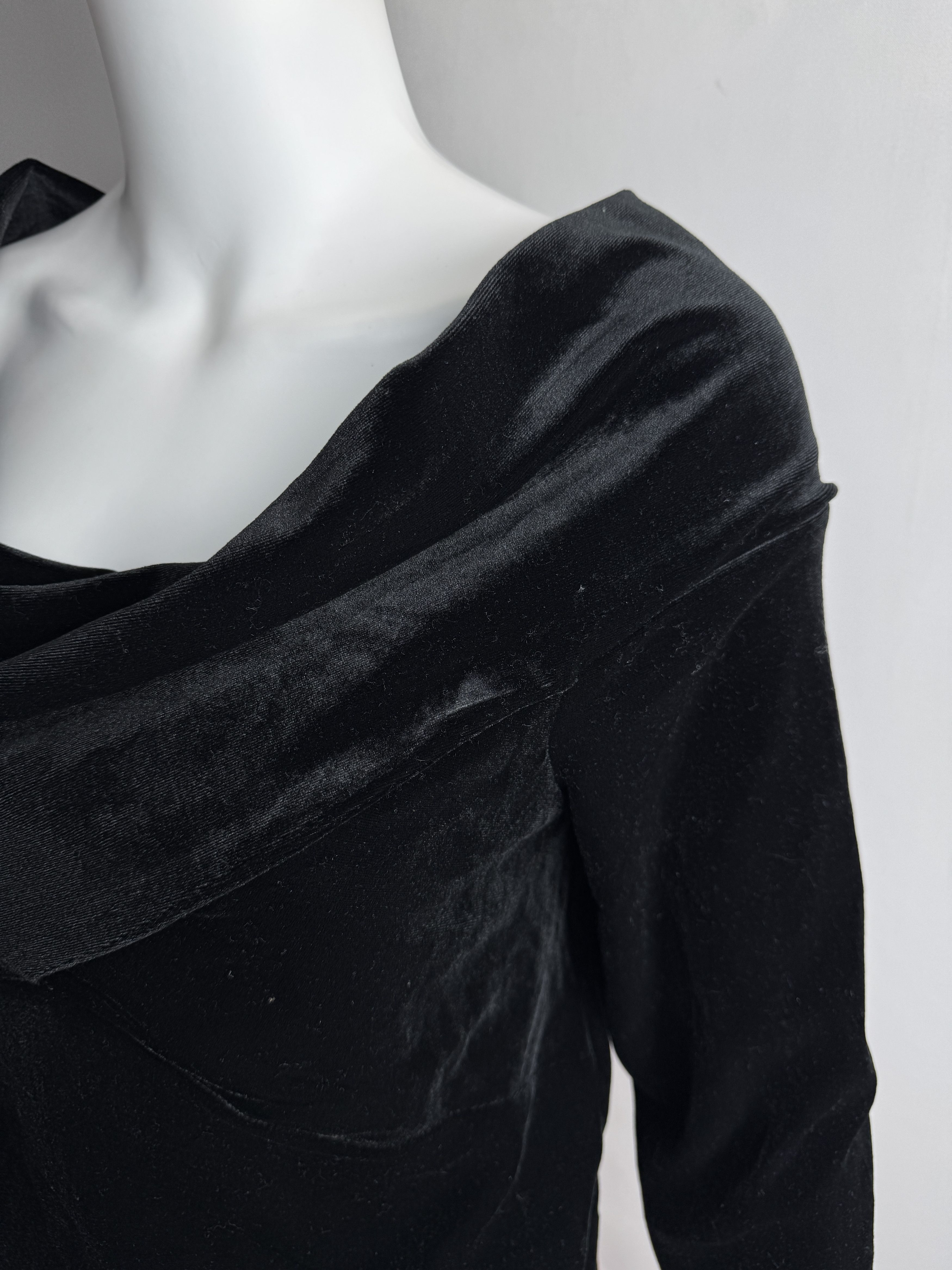 Allsaints ALL SAINTS Delta women’s black velvet top Size M / US 6-8 / IT 42-44 - 9 Thumbnail
