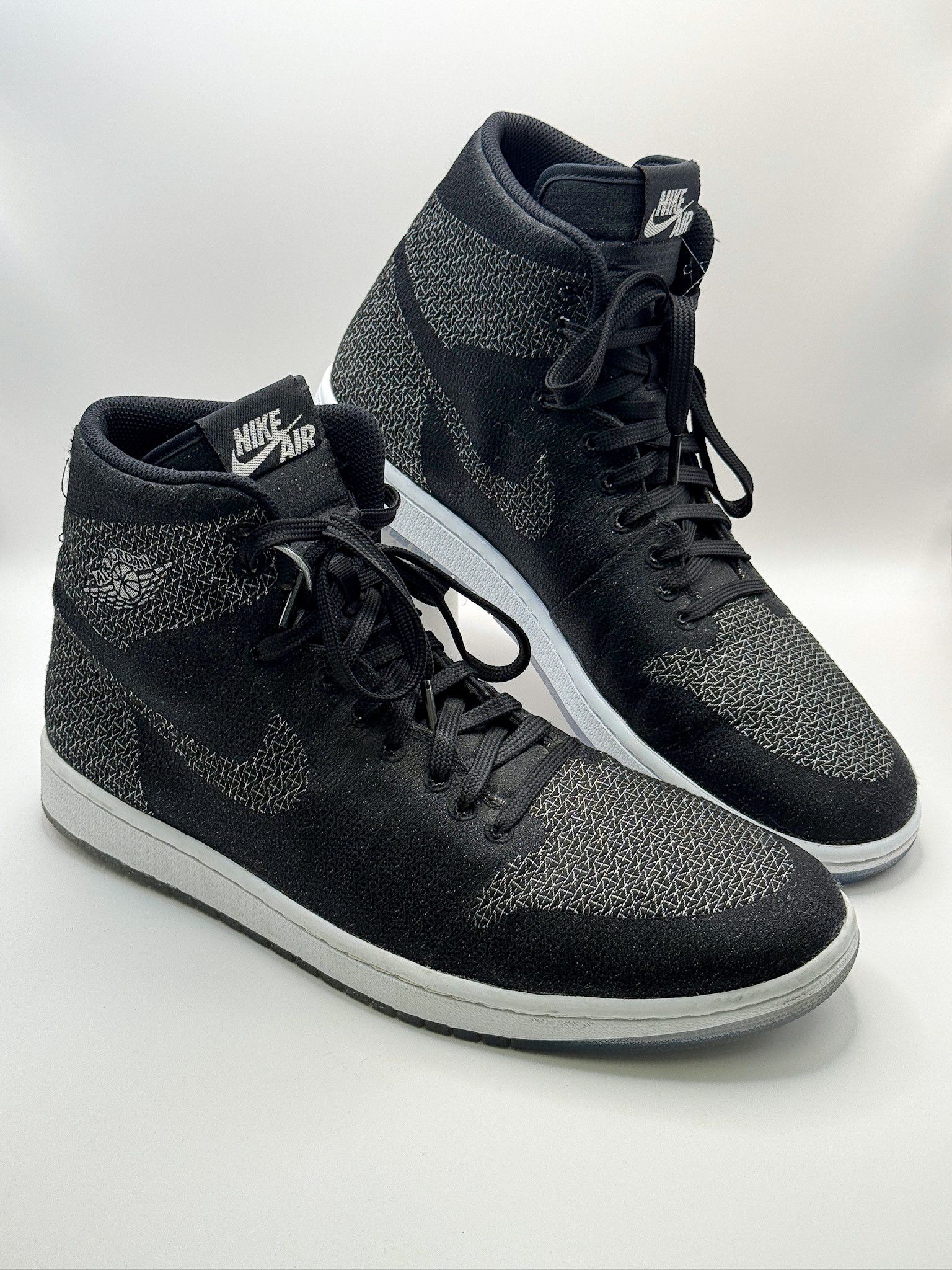 Nike Nike Air Jordan 1 High Knit Black Grey Sneakers Size US 13 / EU 46 - 1 Thumbnail