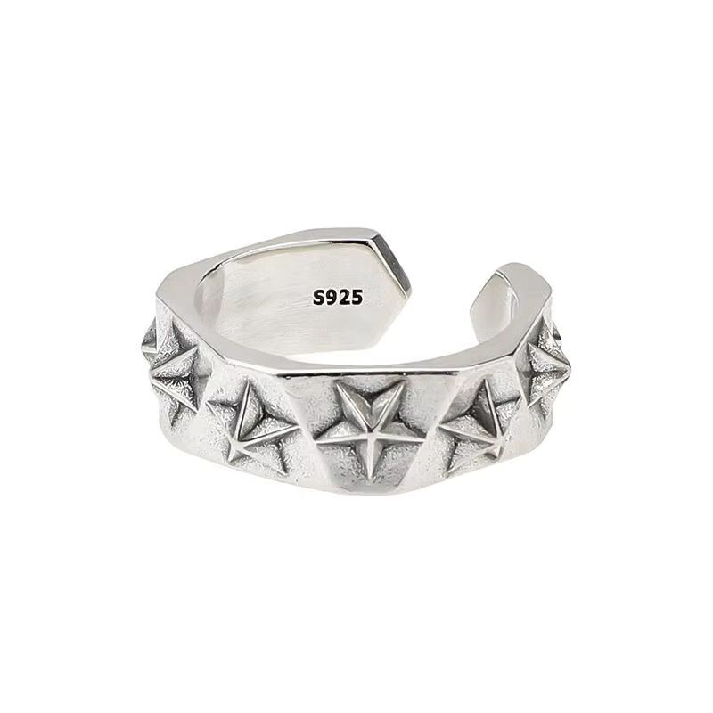 Jewelry Silver Star Rings Size ONE SIZE - 3 Thumbnail