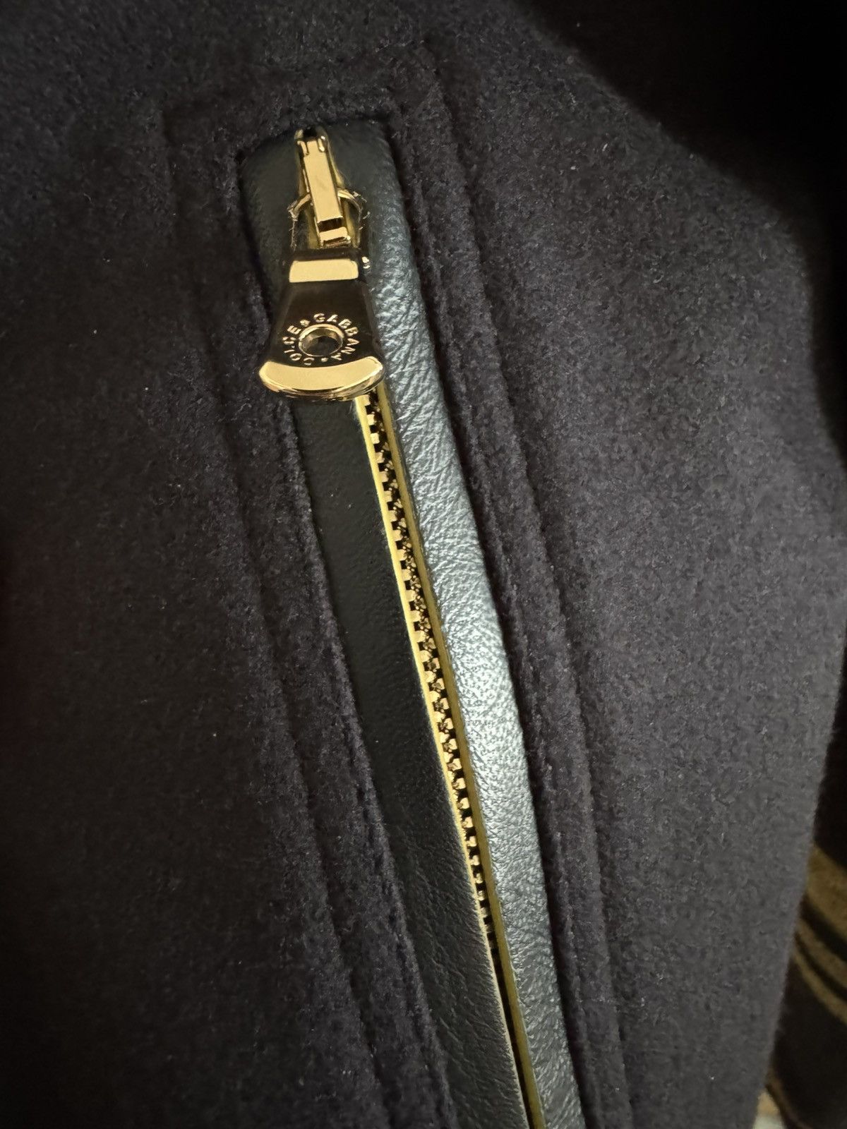 Dolce & Gabbana Luxury Wool Jacket with Gold Stitching Size US M / EU 48-50 / 2 - 6 Thumbnail