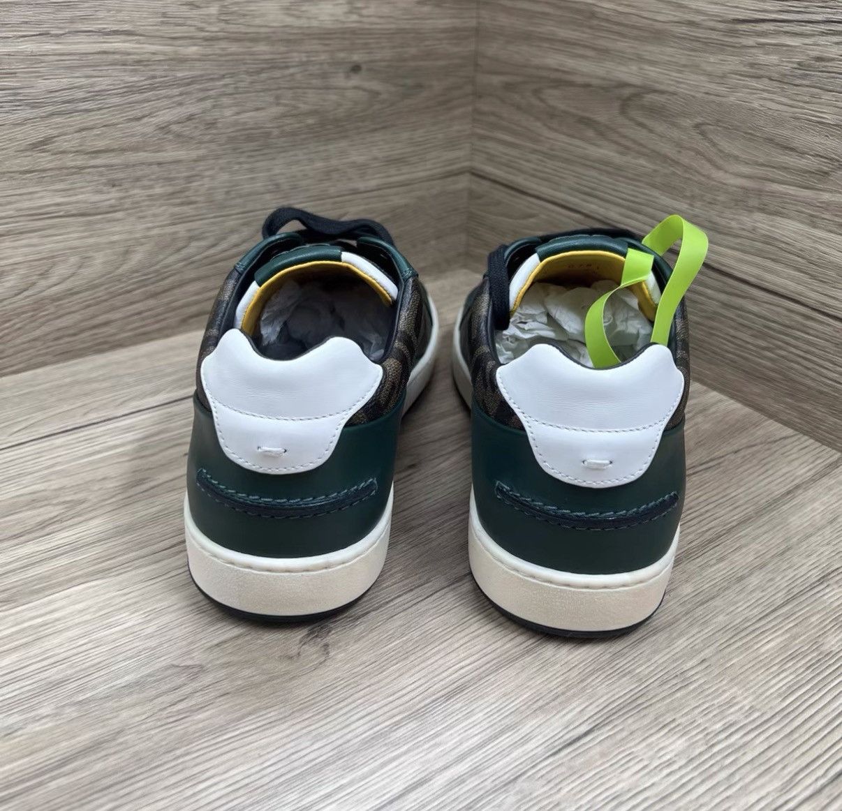Fendi Fendi Brown & Green FF All-over Print Sneakers J41 Size US 7 / EU 40 - 5 Thumbnail