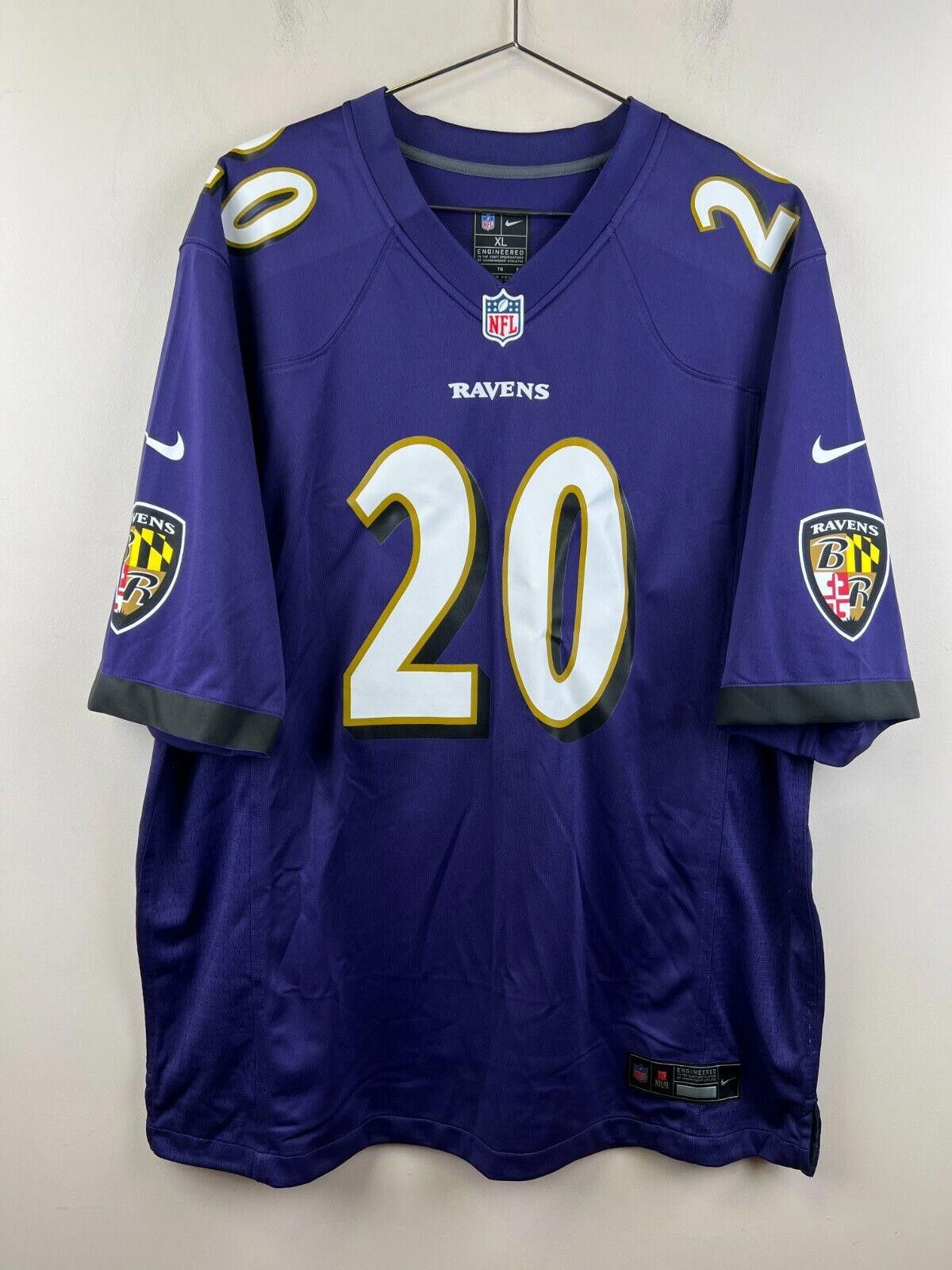 Baltimore Ravens Ed Reed #20 Nike Game Jersey Men's XL