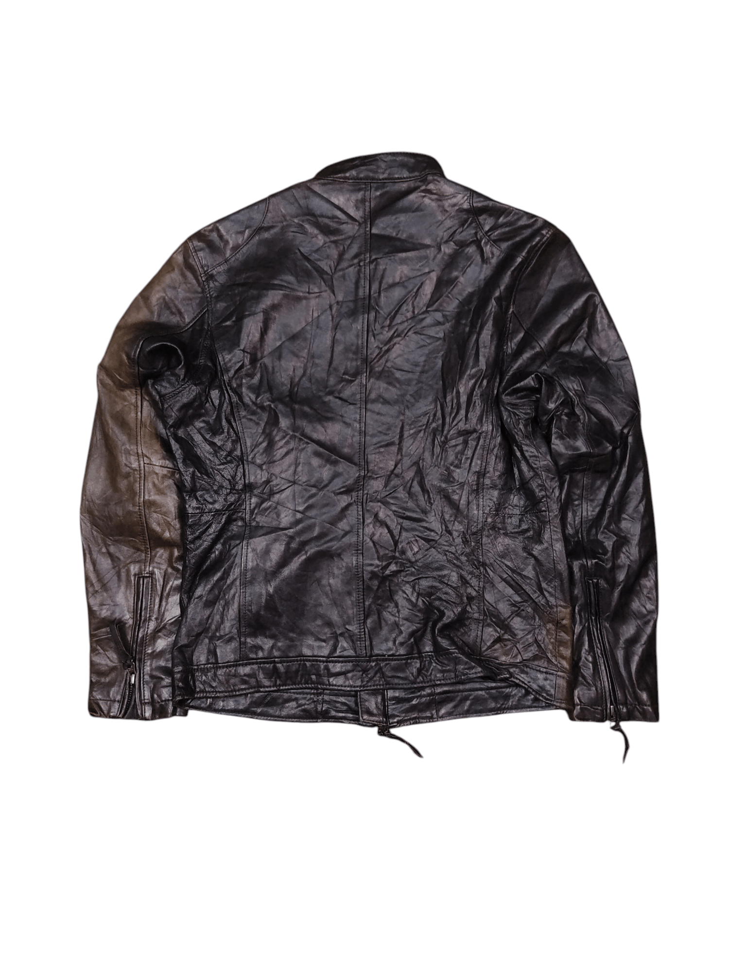 Japanese Brand Sun Faded Back Number Single Rider Leather Jacket Size US M / EU 48-50 / 2 - 6 Thumbnail