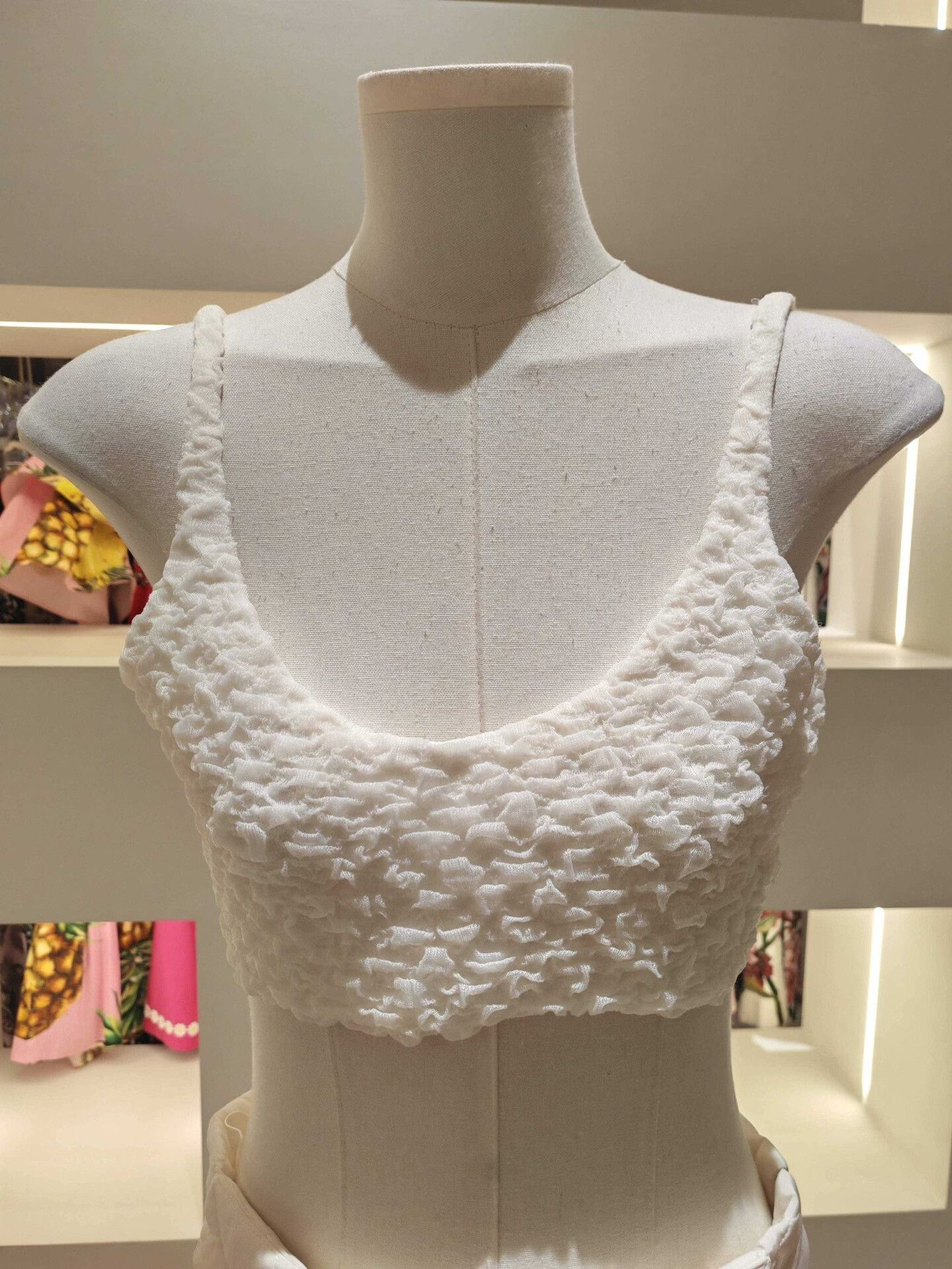 Fendi FENDI White Textured Knit Camisole Size M / US 6-8 / IT 42-44 - 1 Thumbnail