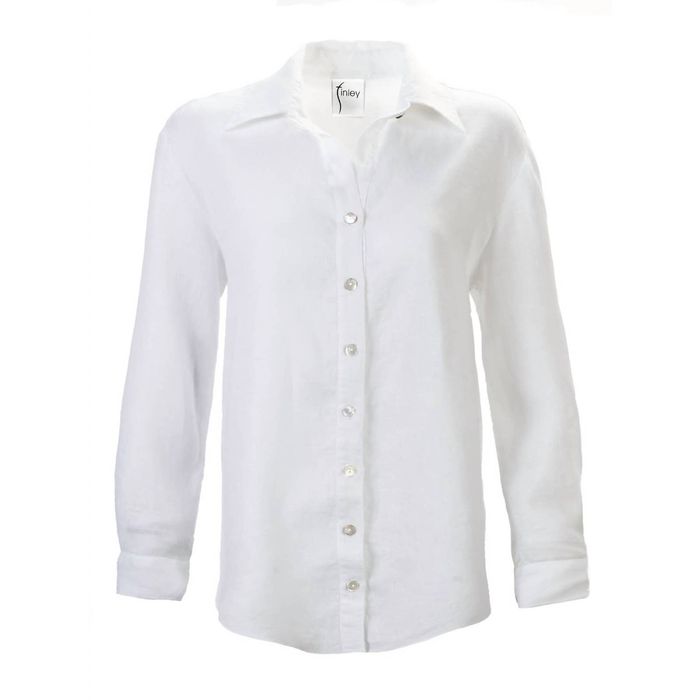 Designer FINLEY Monica Linen Shirt In White | Grailed