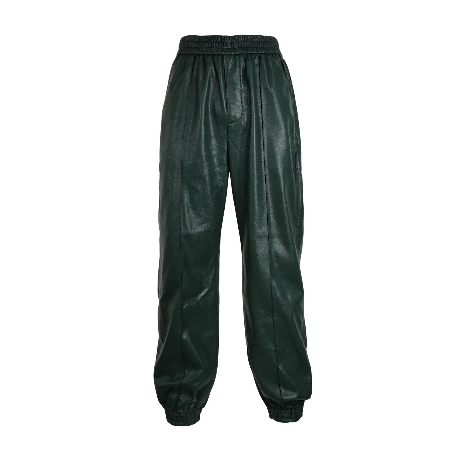 Nanushka Nanushka Green Vegan Leather Joggers US 34 Size US 34 / EU 50 - 1 Thumbnail