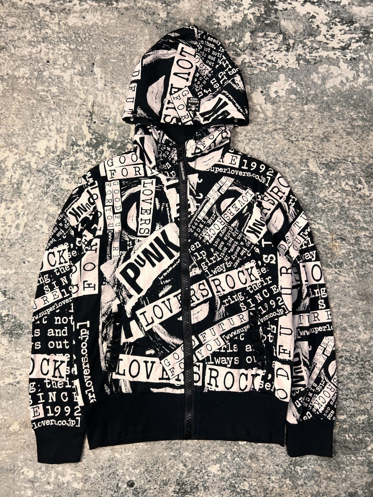 Hysteric Glamour Super Lovers Fullprint Punk Black Hoodie Size US M / EU 48-50 / 2 - 1 Thumbnail