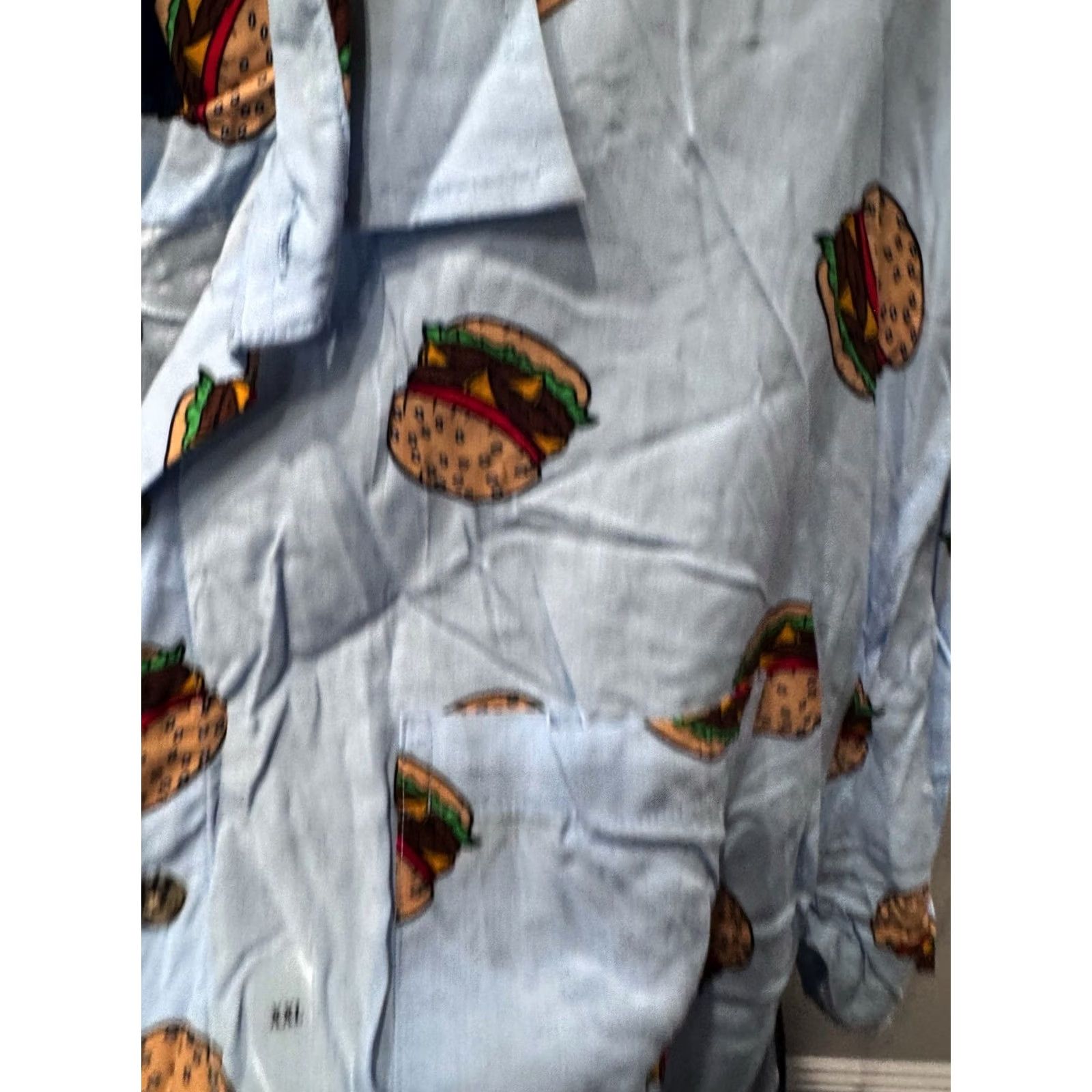 Vintage Visitor Hamburger Print All Over SHORT SLEEVE BUTTON UP SHIRT 2XL XXL Size US XXL / EU 58 / 5 - 5 Thumbnail
