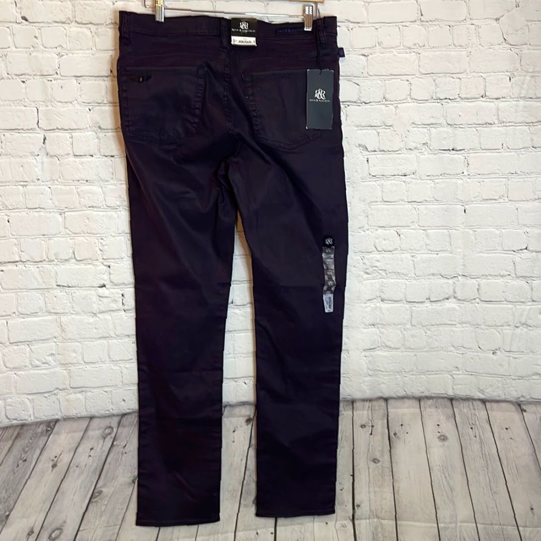 Vintage Rock & Republic Women’s Purple Berlin Skinny Jeans size 16m NEW Size 38" / US 16 / IT 52 - 5 Thumbnail