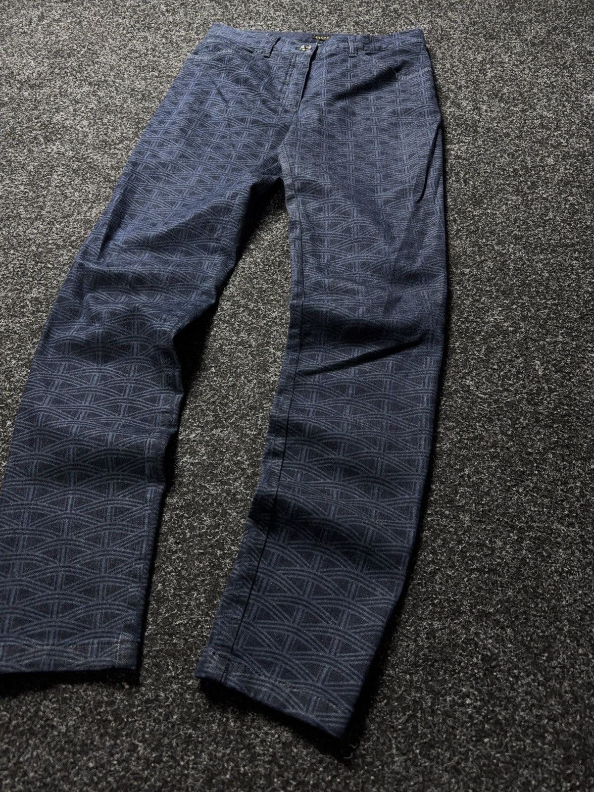 Escada Luxury Escada Geometric Pattern Denim Trousers Women’s 36 Size 30" / US 8 / IT 44 - 3 Thumbnail