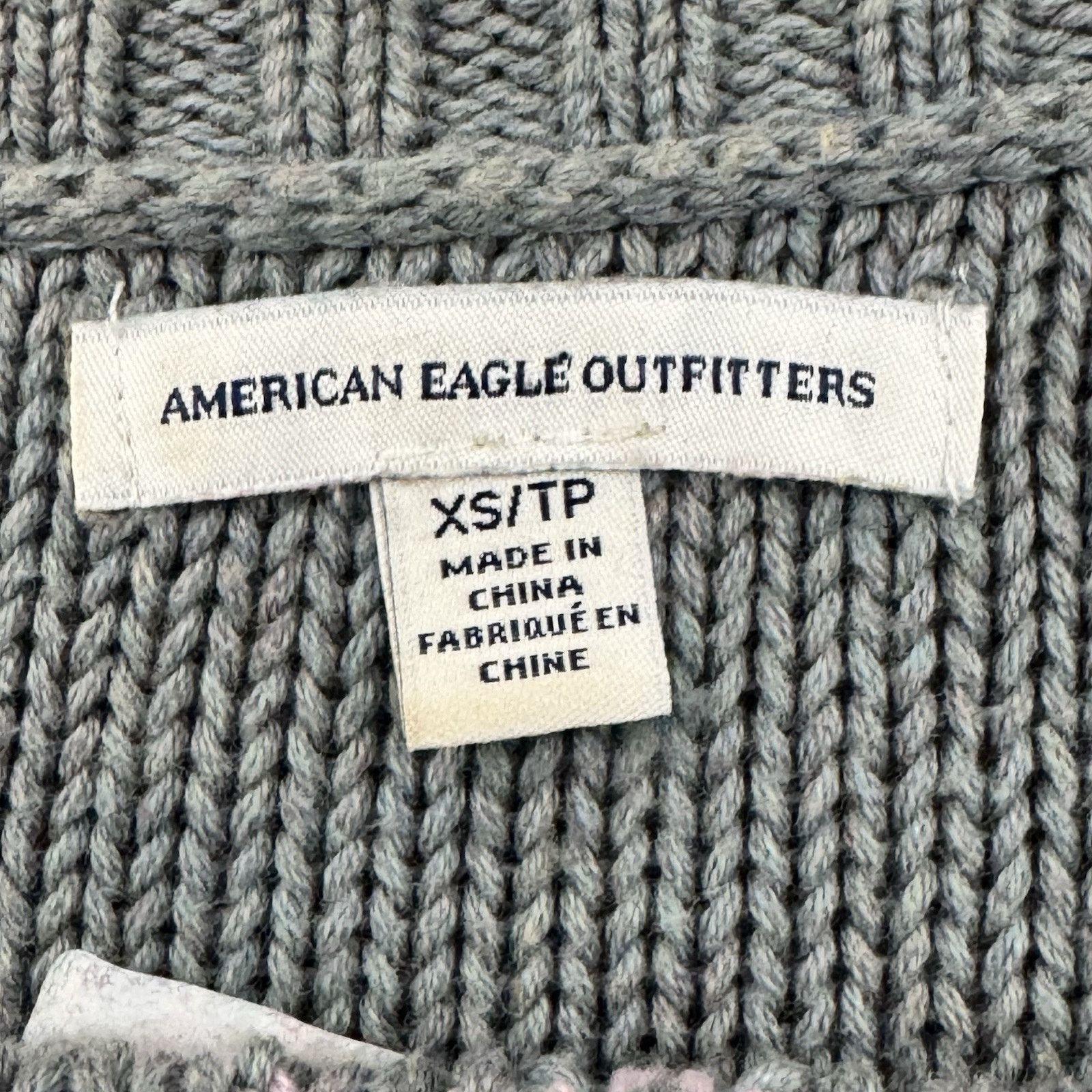 American Eagle Outfitters American Eagle Sweater Womens XS Crochet Knit Boho Slouchy Size XS / US 0-2 / IT 36-38 - 5 Thumbnail