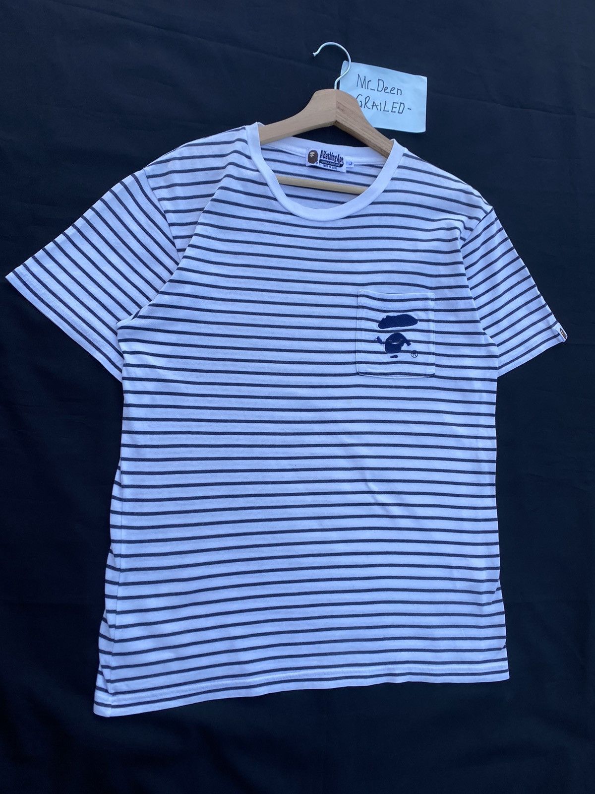 Bape Rare BAPE Stripes Tshirt Size US L / EU 52-54 / 3 - 4 Thumbnail