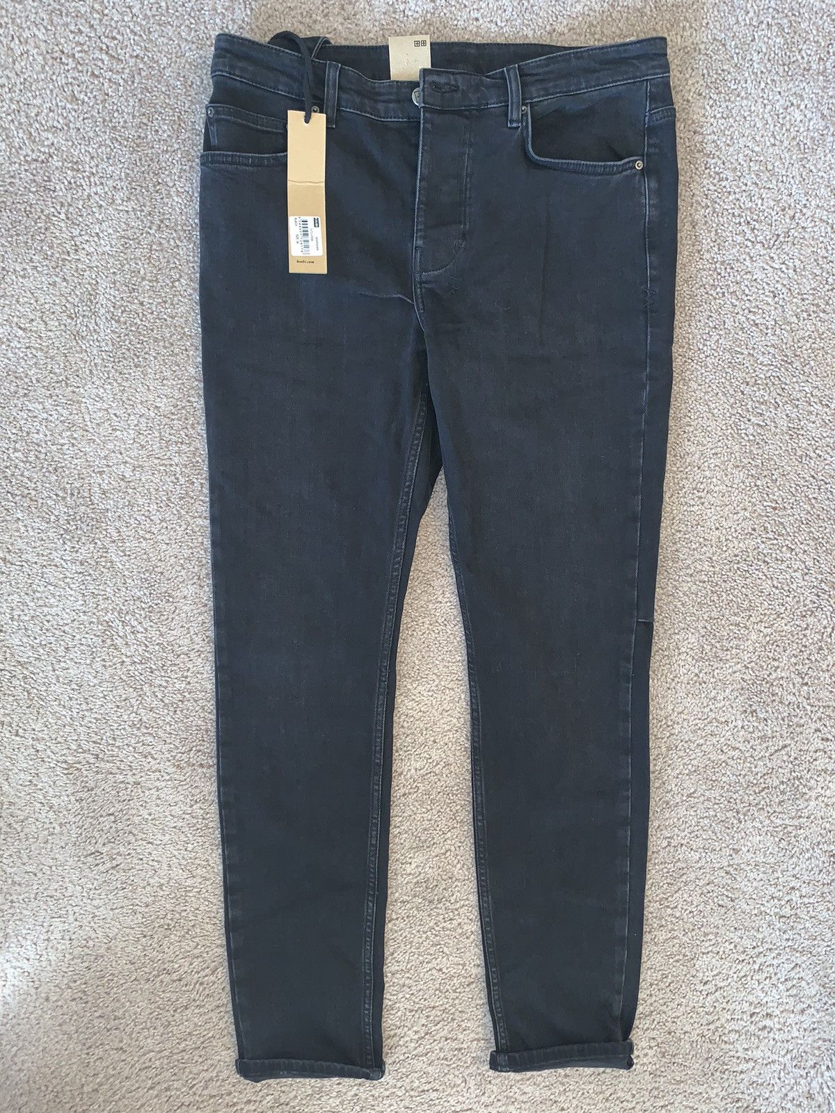 image of Ksubi Chitch Overdye Faded Black Stretch Denim in Overdye Jet Black, Men's (Size 33)