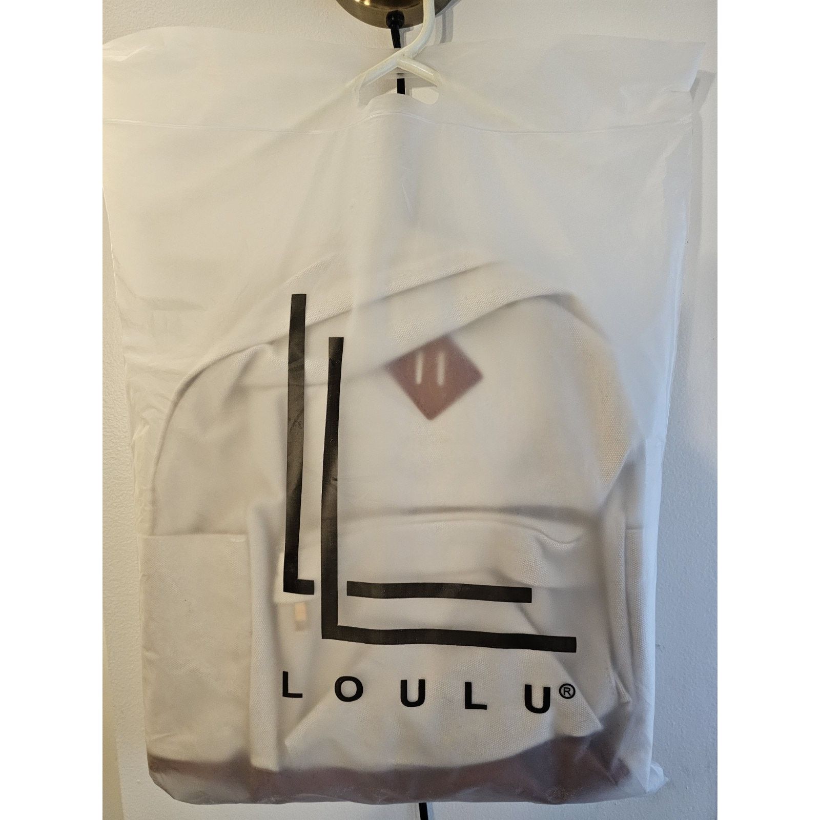 Other New Loulu Large Canvas Tan/Beige Backpack-Vegan Leather wBag Size ONE SIZE - 1 Thumbnail