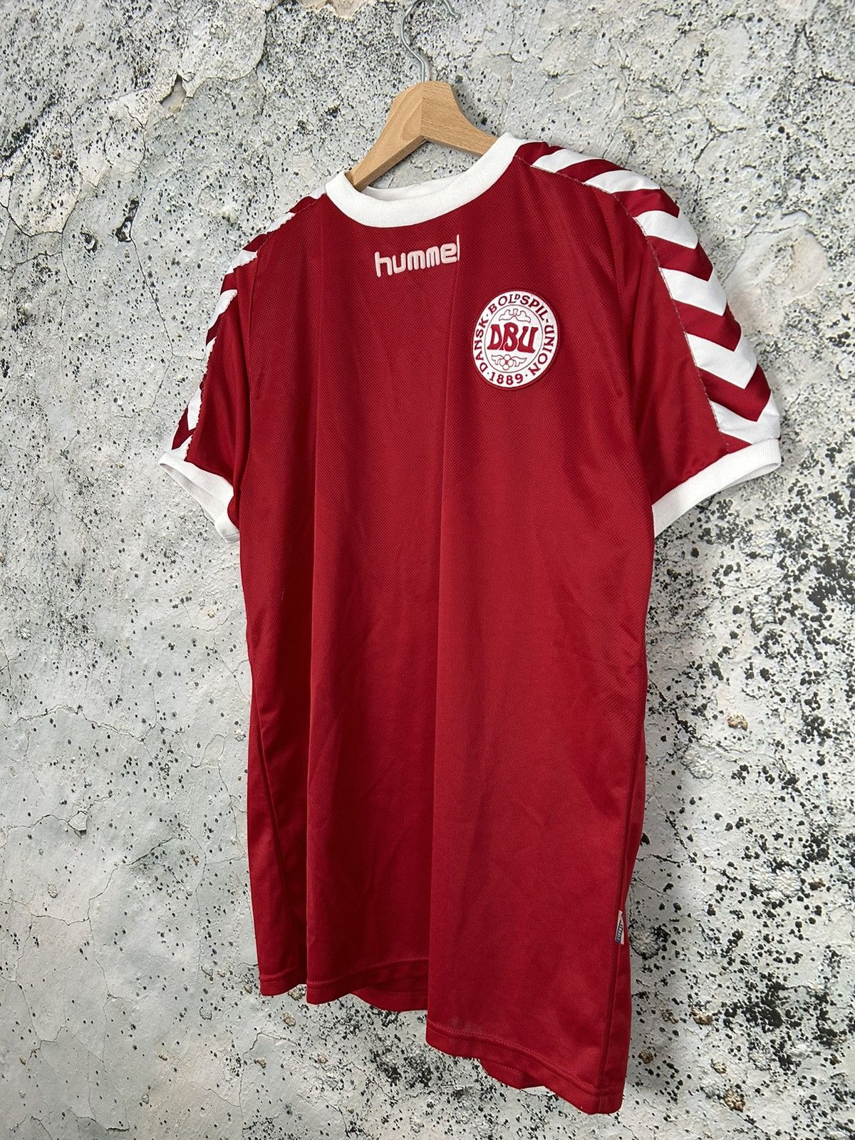 Hummel Vintage Denmark 2002 Soccer Jersey Football Hummel Rare Size US L / EU 52-54 / 3 - 2 Thumbnail