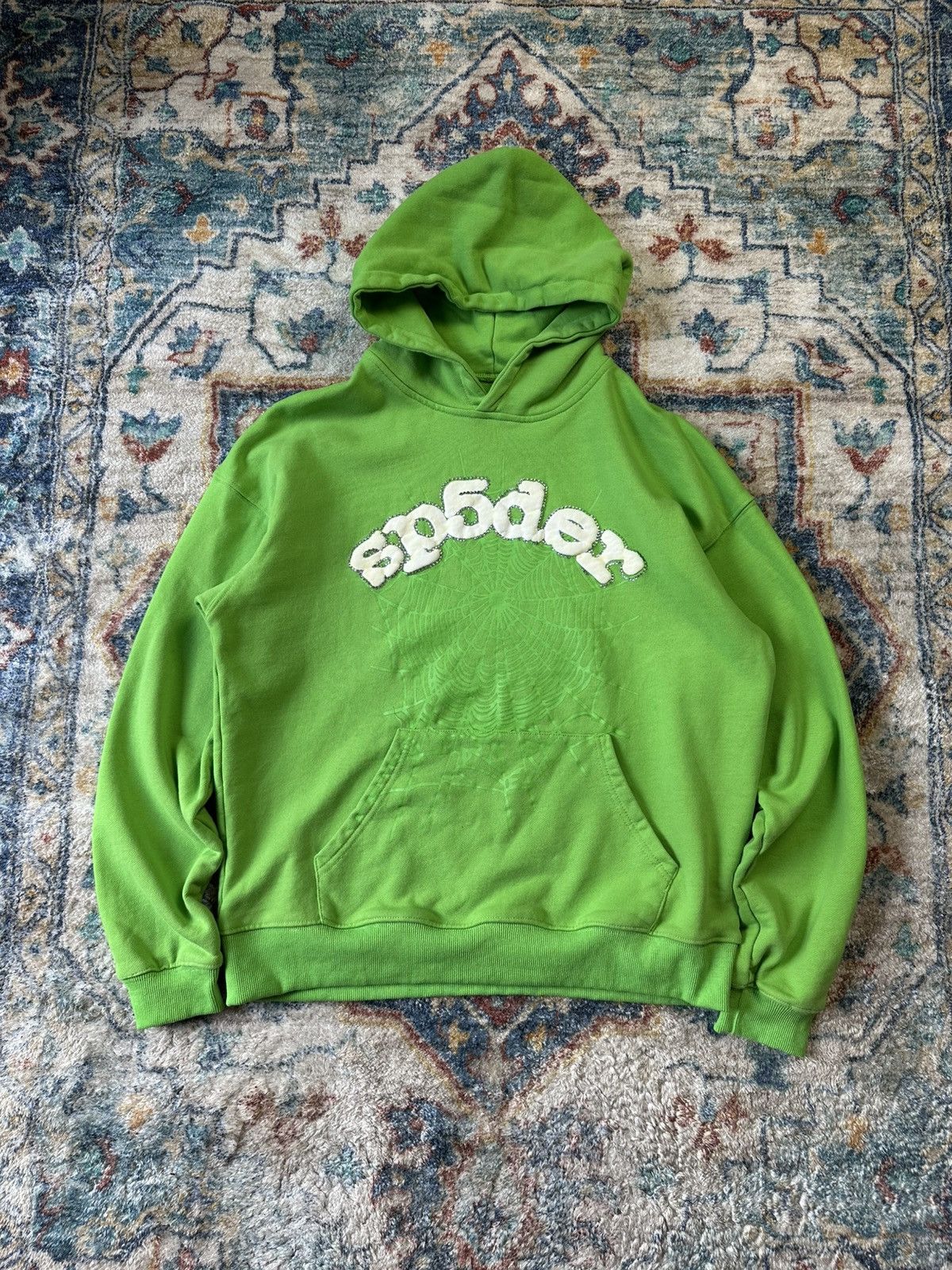 Other Sp5der Logo Green Pullover Hoodie Large Size US L / EU 52-54 / 3 - 1 Thumbnail