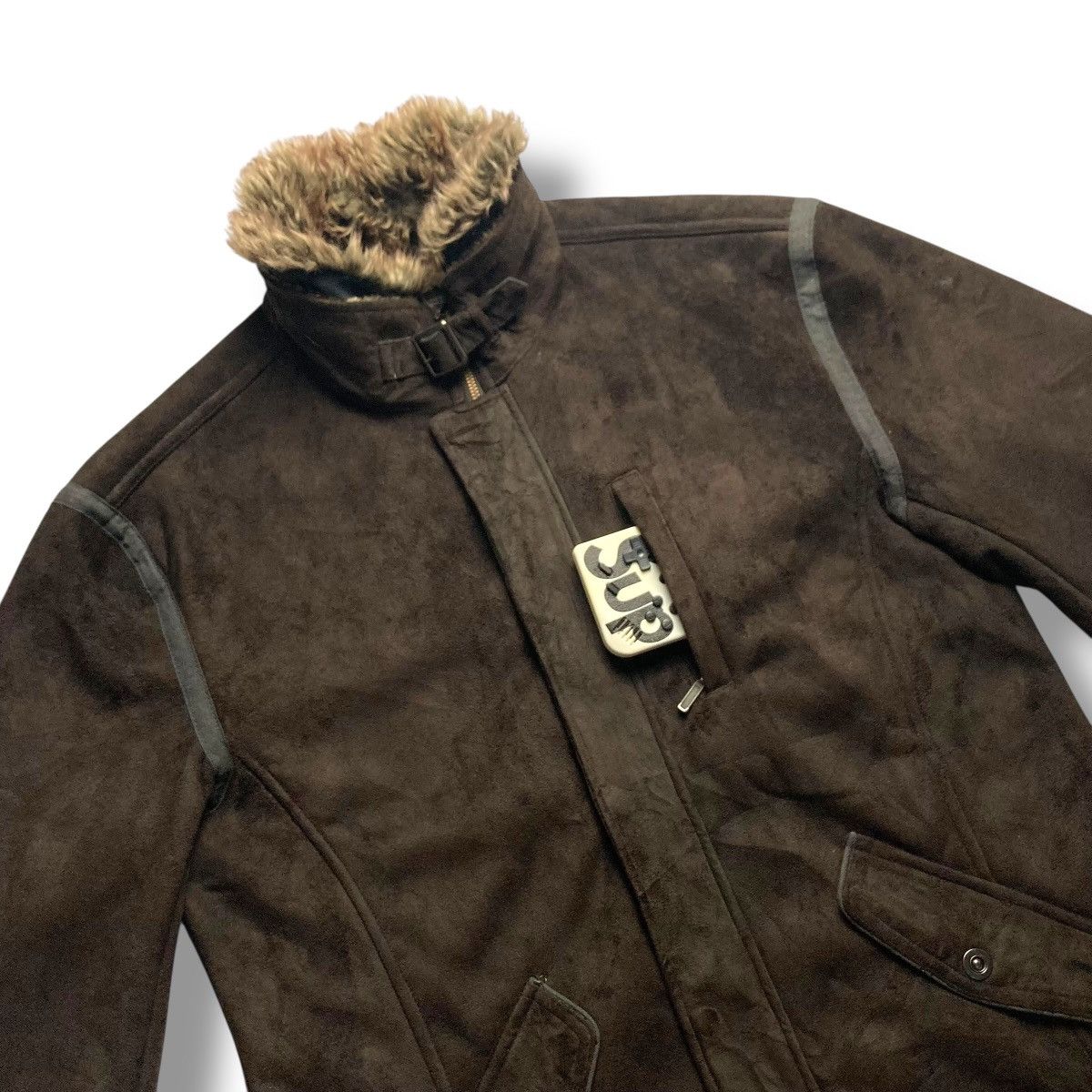 Le Grande Bleu (L.G.B.) 🇯🇵 THRUXTON LINED SHERPA MULTIPOCKET HEAVY JACKET Size US XXL / EU 58 / 5 - 6 Thumbnail