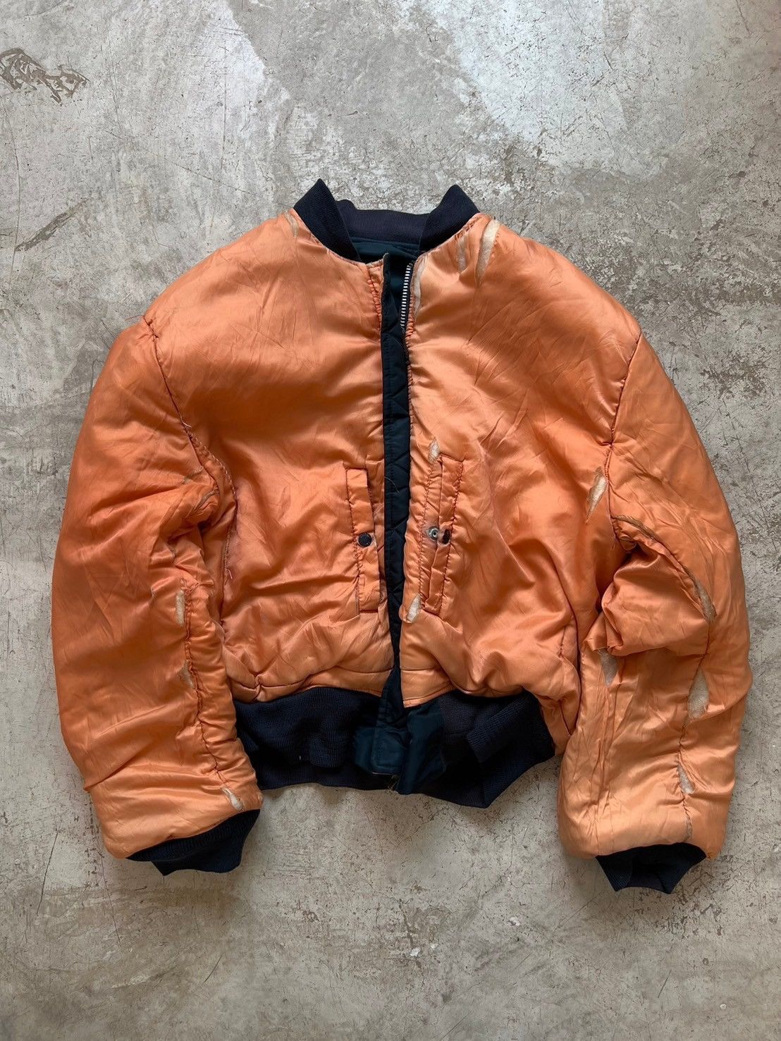 Schott Vintage Schott Flight Bomber Distressed Jacket Size US XL / EU 56 / 4 - 1 Thumbnail