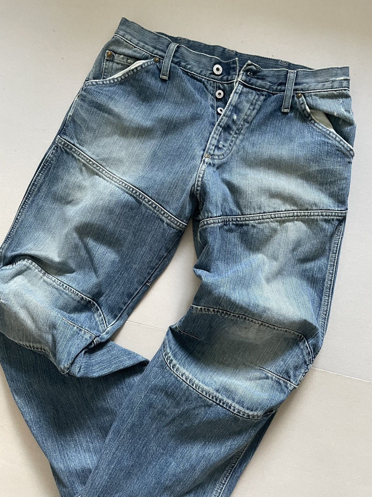 G-Star × Vintage Vintage G Star Raw Biker Knee Jeans g star denim pants Size US 32 / EU 48 - 5 Thumbnail