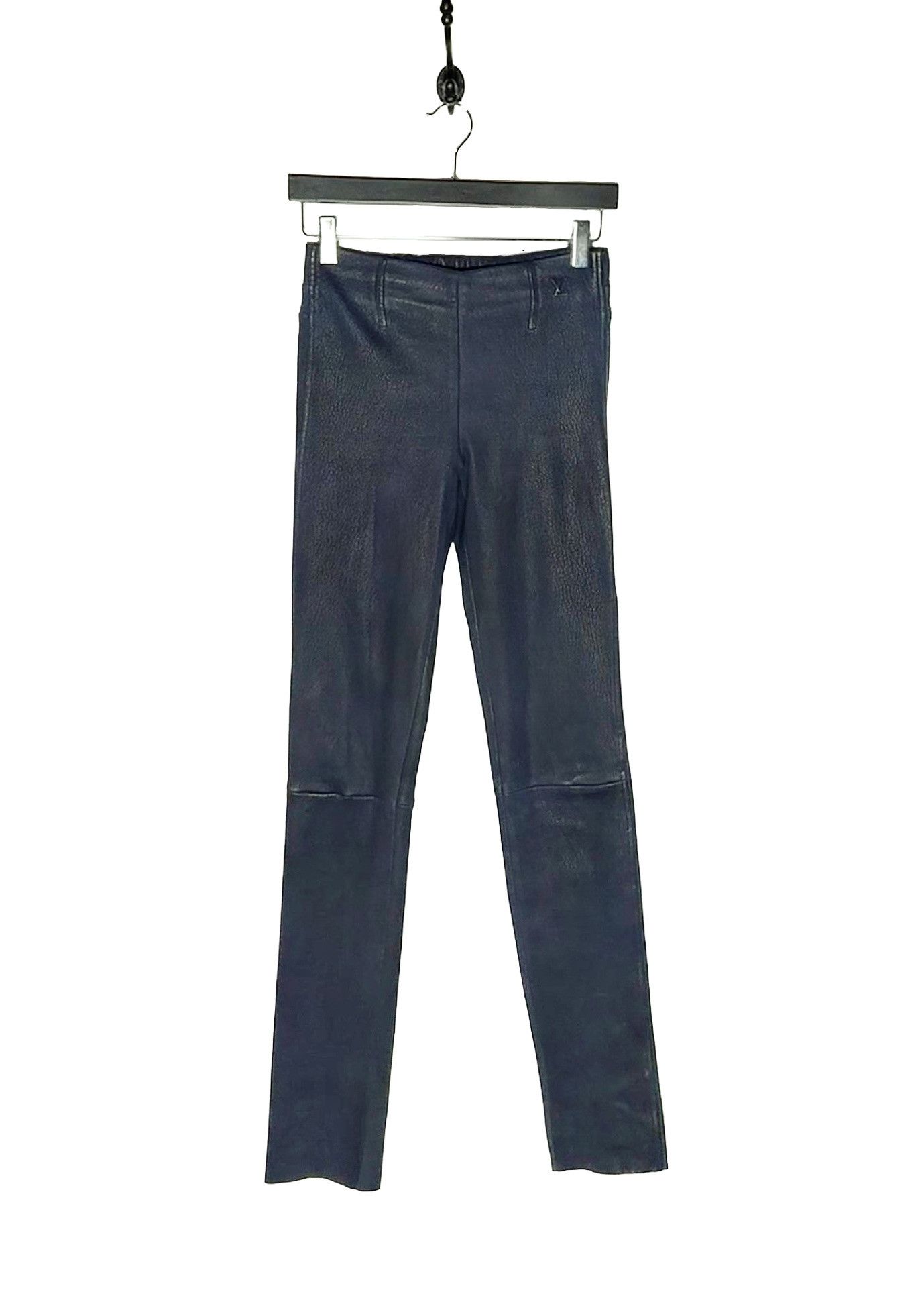 Louis Vuitton 2013 Navy Blue Lambskin Leather Leggings