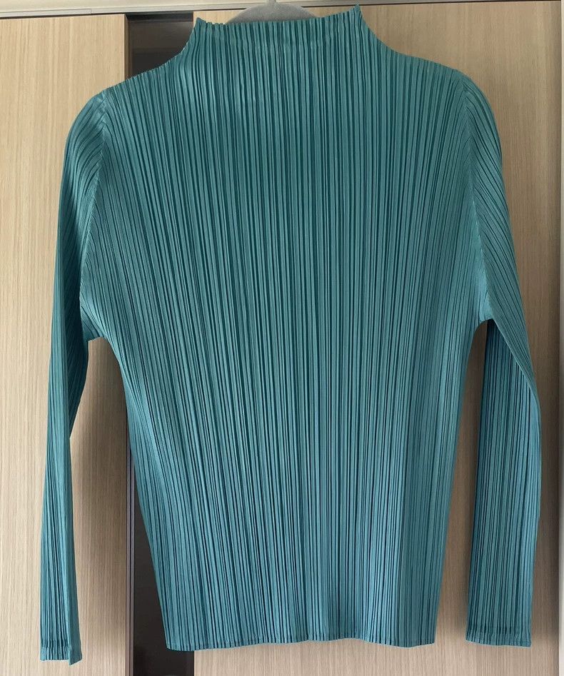 Issey Miyake issey miyake size:3 Blue-green pleated coat Size XXS / US 00 / IT 34 - 2 Thumbnail