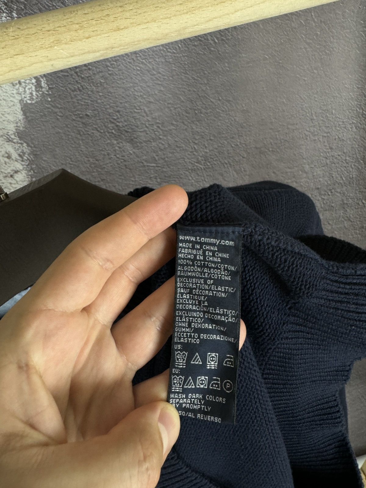 Tommy Hilfiger Tommy Hilfiger vintage blue knitted cotton sweatshirt Size US M / EU 48-50 / 2 - 8 Thumbnail