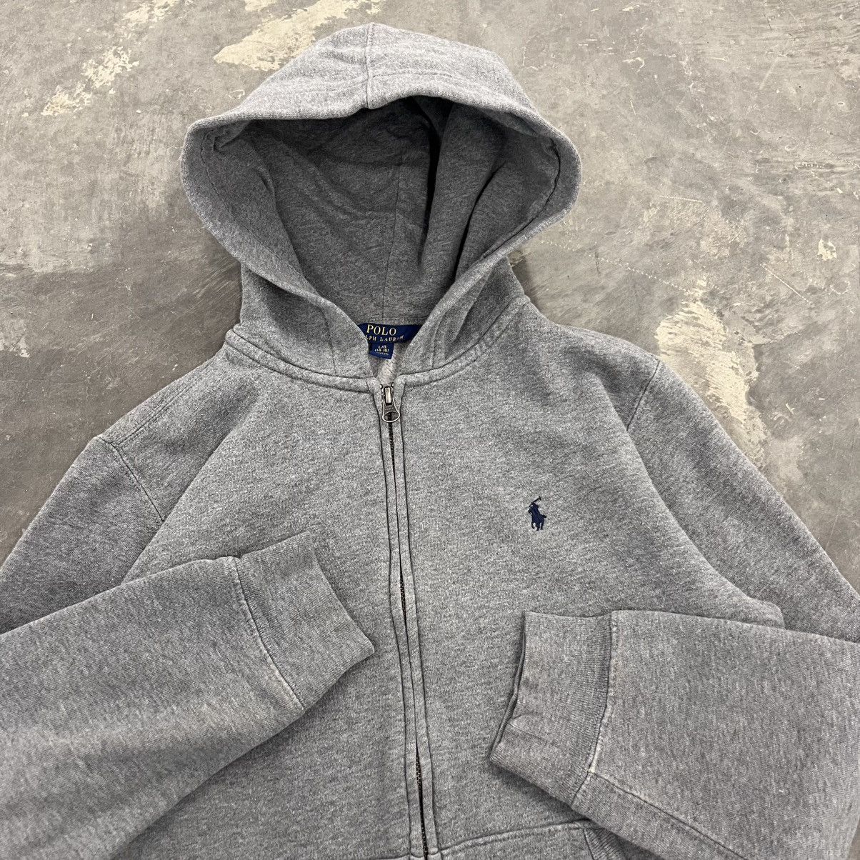 Polo Ralph Lauren × RRL Ralph Lauren × Vintage Polo Ralph Lauren Gray Zip up heavy weight grey Boys Large Size M / US 6-8 / IT 42-44 - 2 Thumbnail
