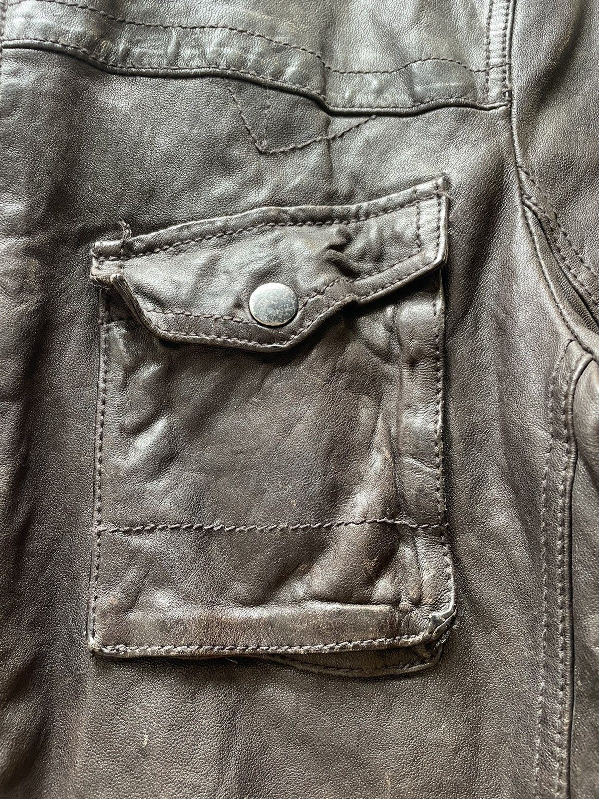 Allsaints ALLSAINTS SPITALFIELDS LoT A LEATHER JACKET MILITARY BIKER Size US S / EU 44-46 / 1 - 5 Thumbnail