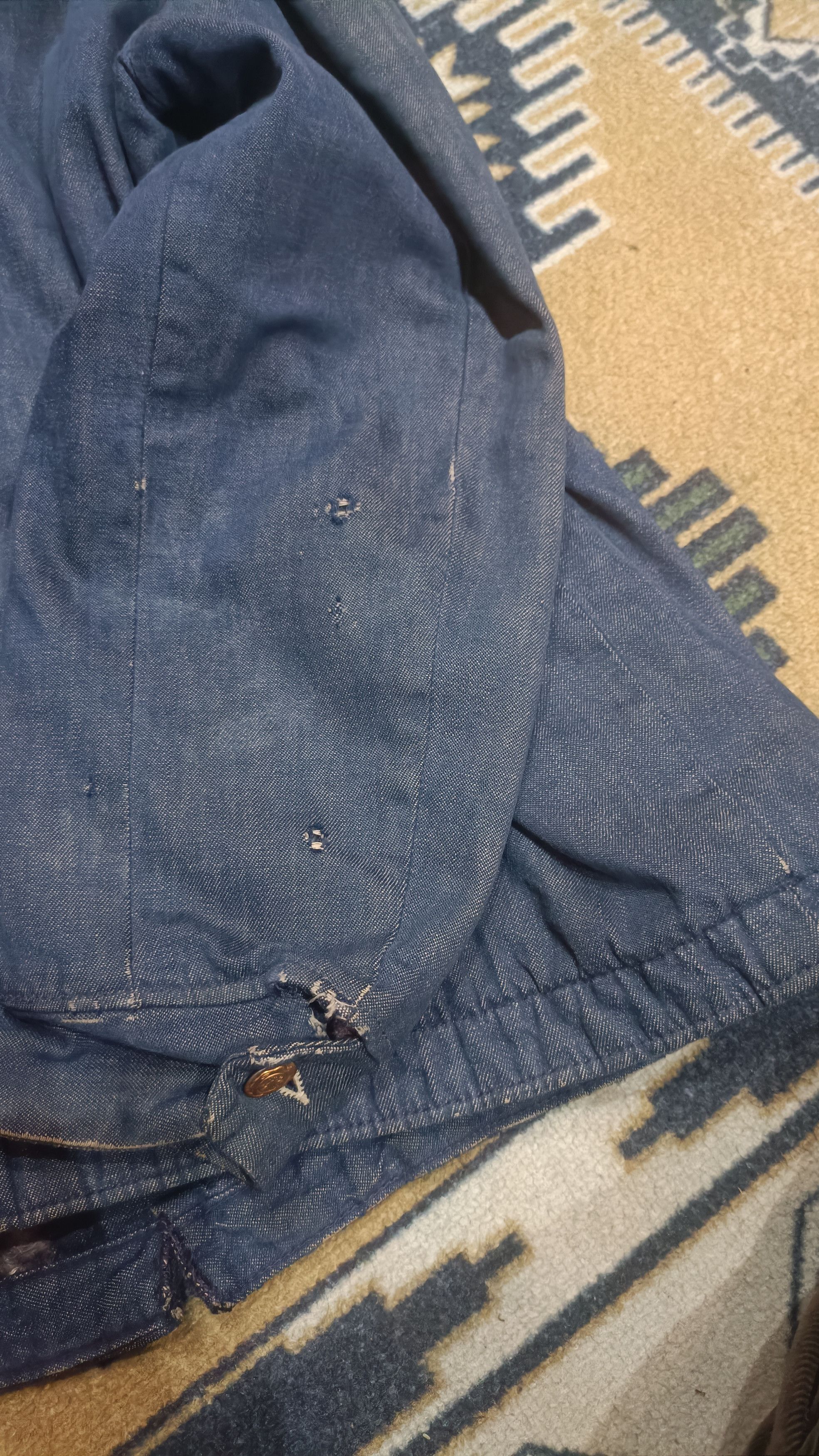 Vintage × Wrangler 60s Wrangler blue bell blanket linend chore Coat jacker Size US M / EU 48-50 / 2 - 5 Thumbnail