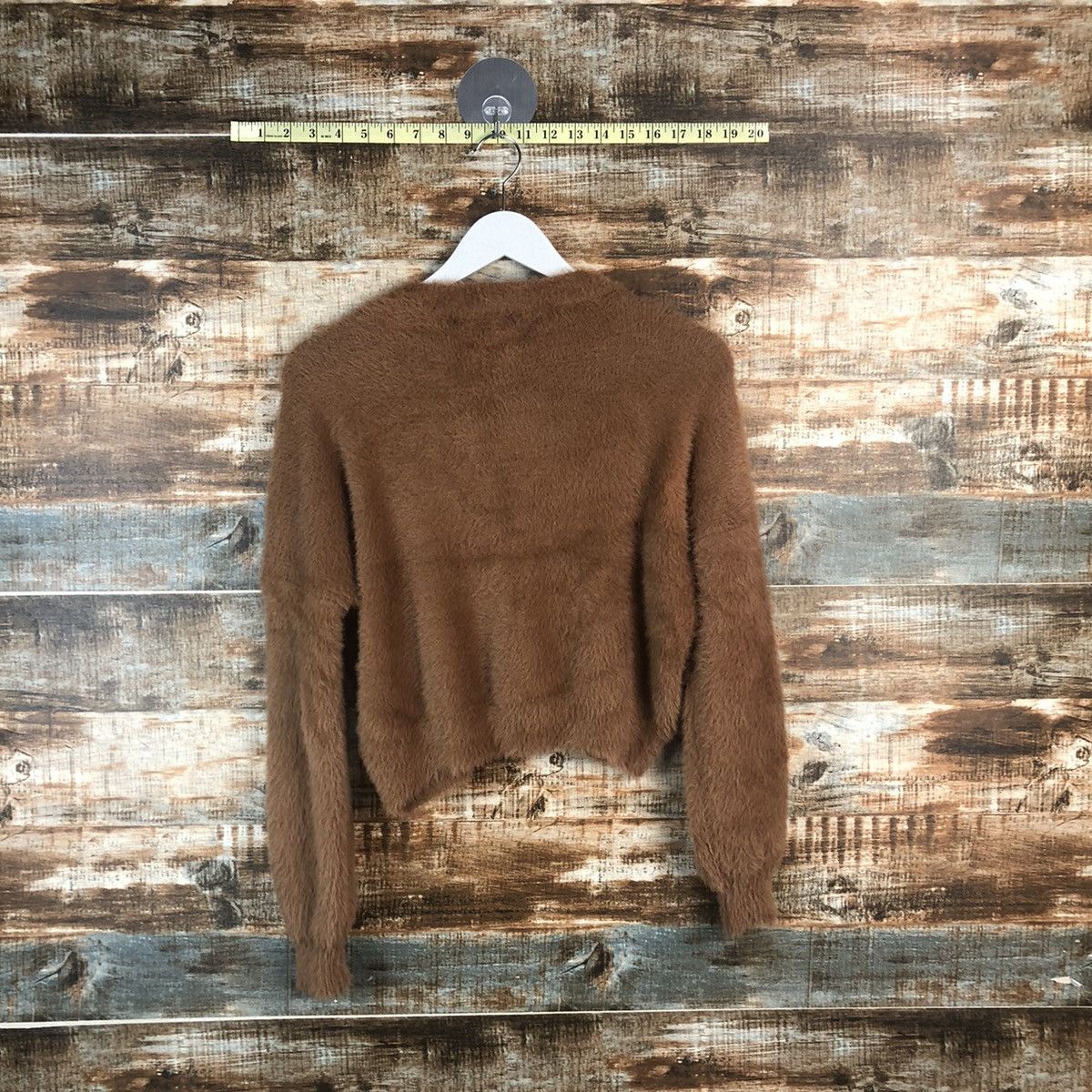 Japanese Brand DL Gorge Brown Mohair shaggy Knitwear #C313 Size S / US 4 / IT 40 - 12 Thumbnail