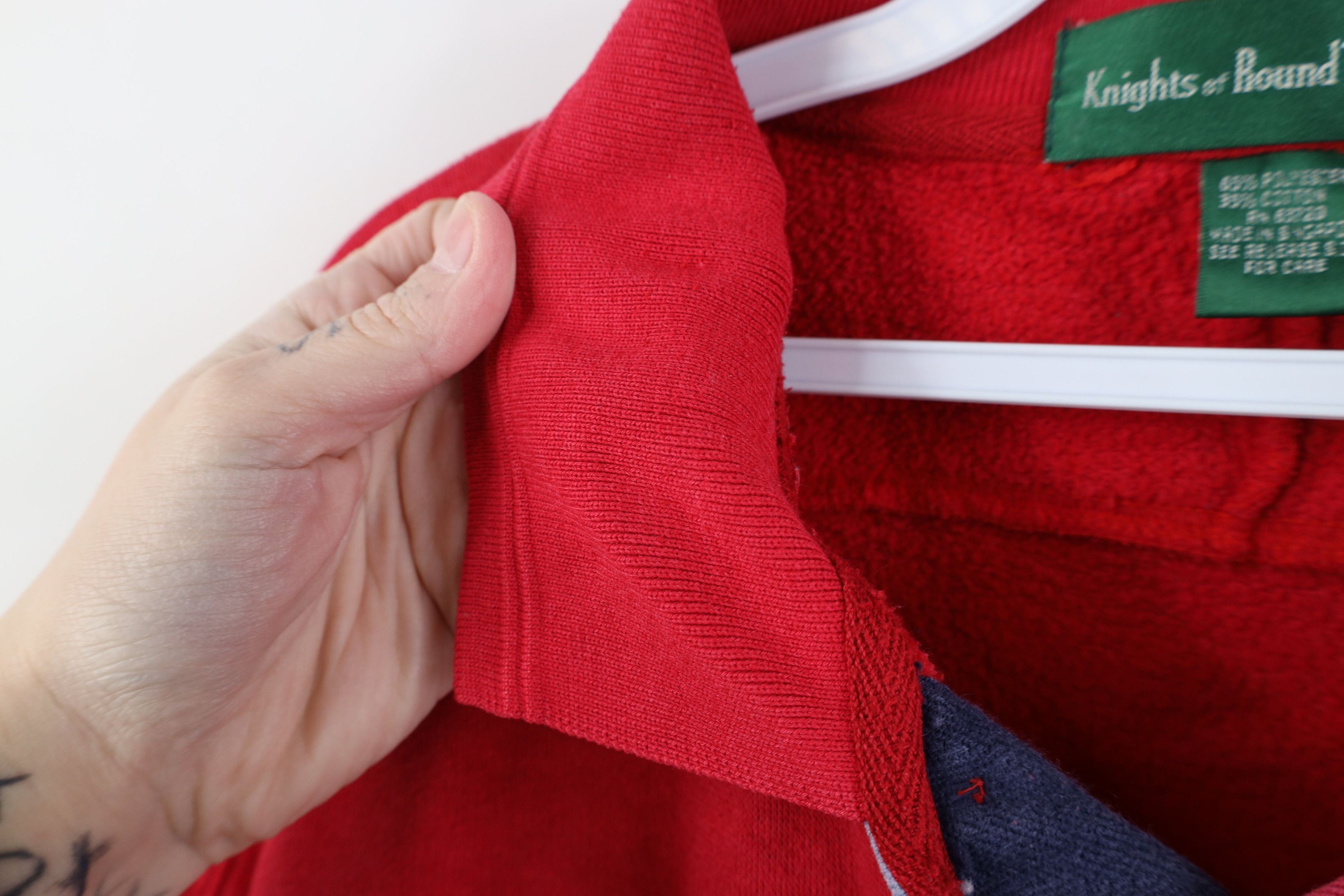 Vintage Vintage 90s Streetwear Collared Pullover Sweatshirt Red Size US XL / EU 56 / 4 - 8 Thumbnail